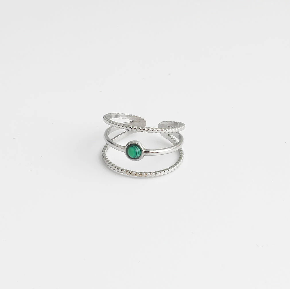 Aarya - Ring - Natuursteen - Stainless Steel - Verstelbaar - Image 10