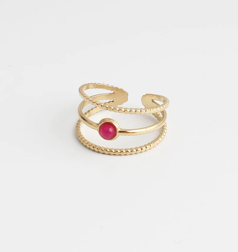 Aarya - Ring - Natuursteen - Stainless Steel - Verstelbaar - Image 7