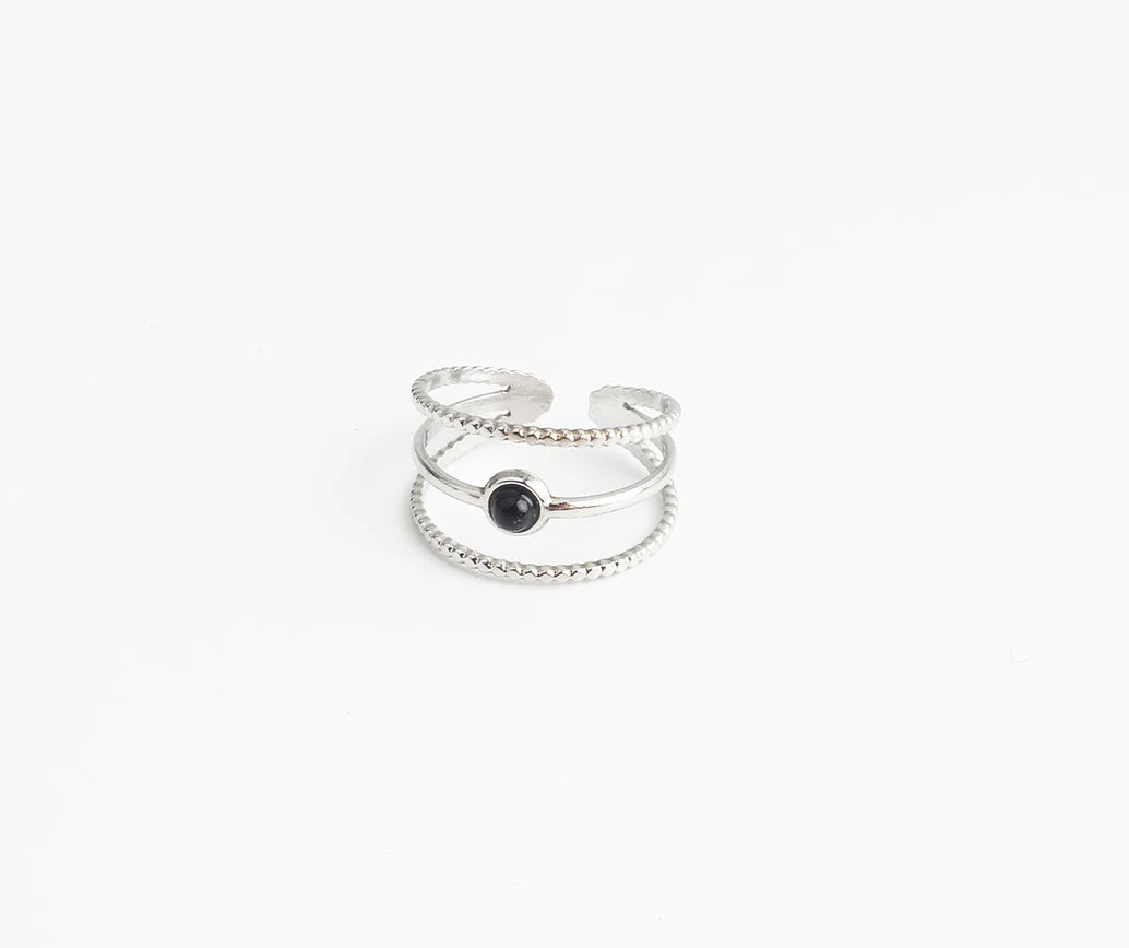 Aarya - Ring - Natuursteen - Stainless Steel - Verstelbaar - Image 8
