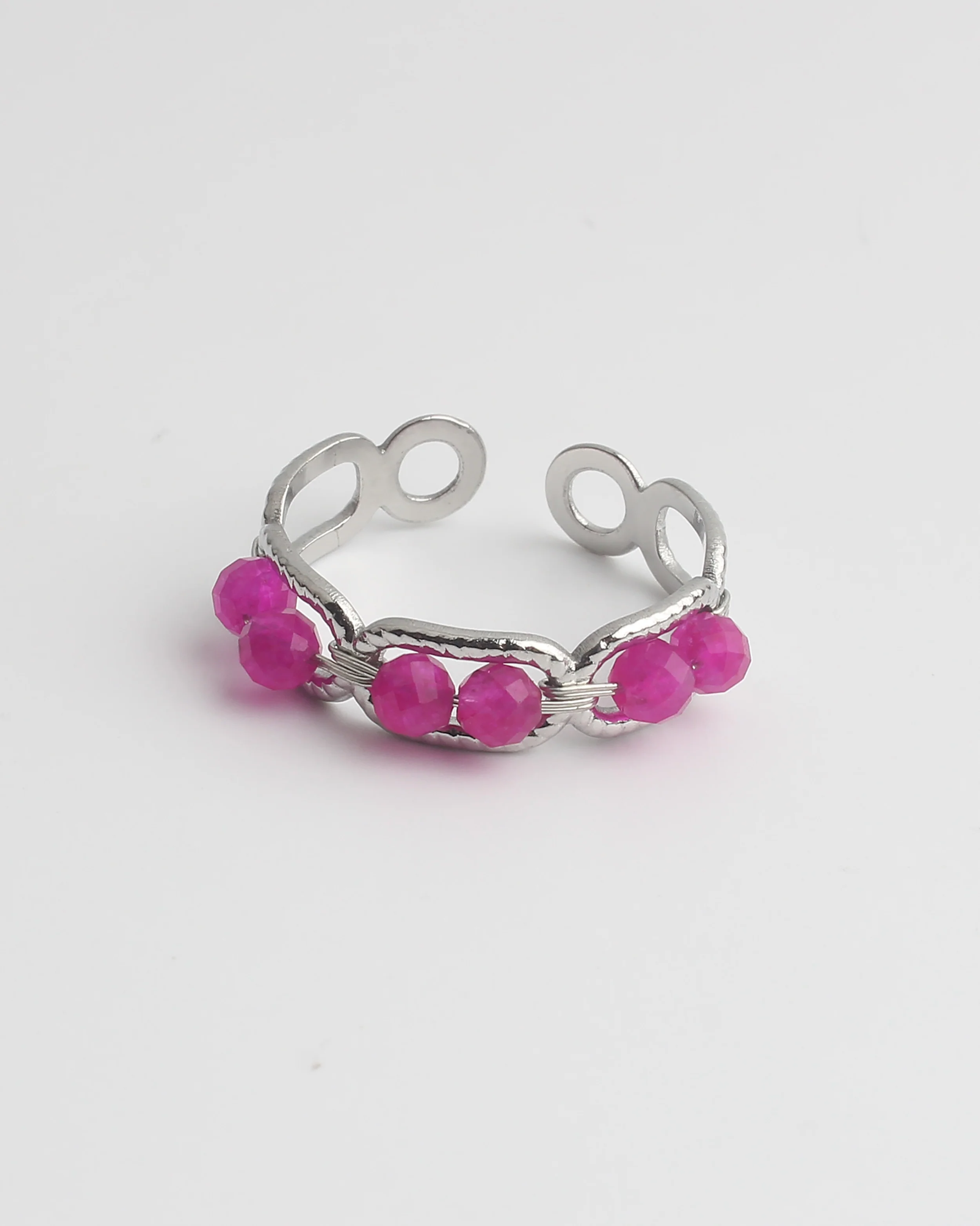Bente - Ring - Natuursteen - Stainless Steel - Image 12