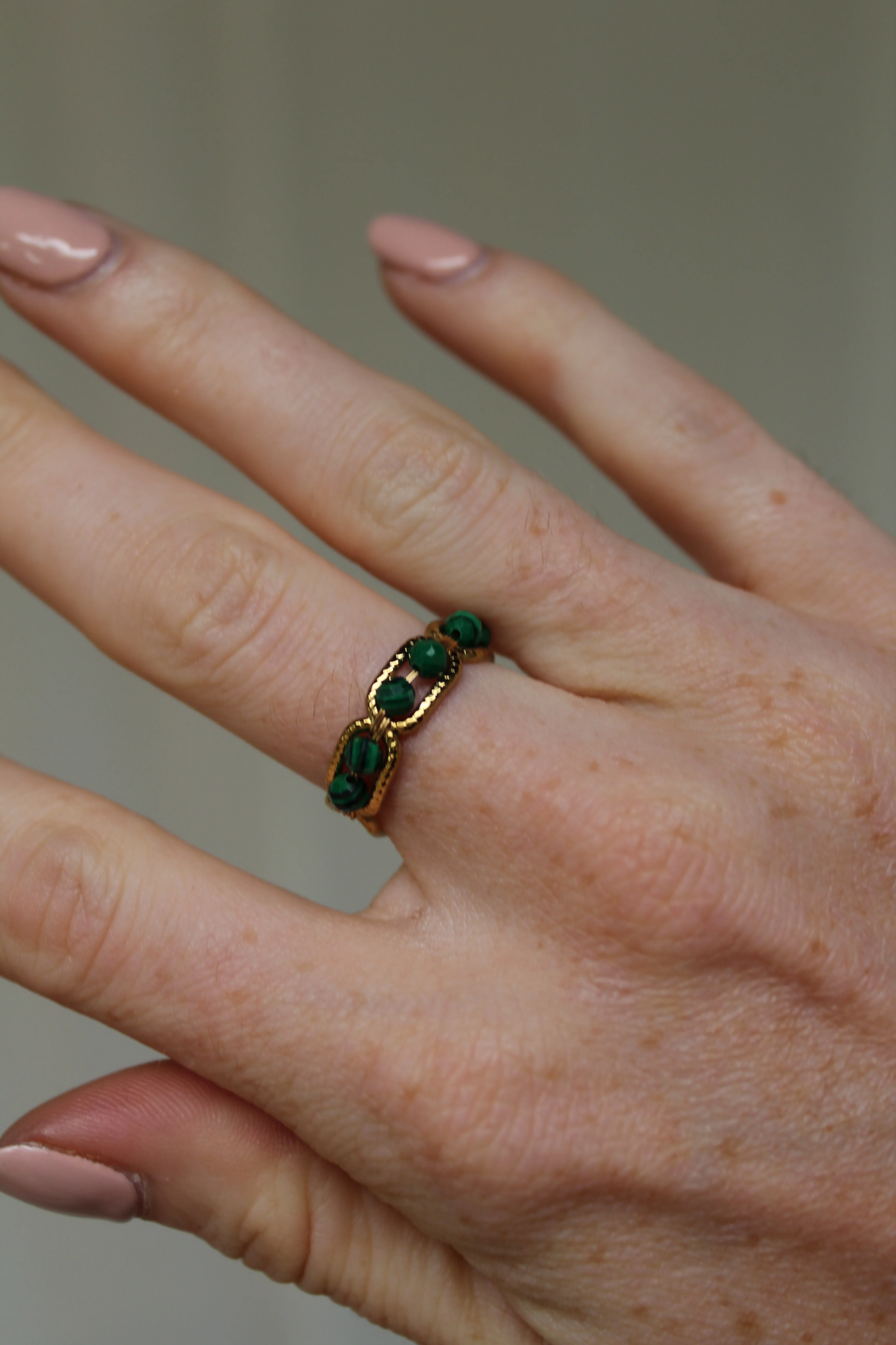 Bente - Ring - Natuursteen - Stainless Steel - Image 2