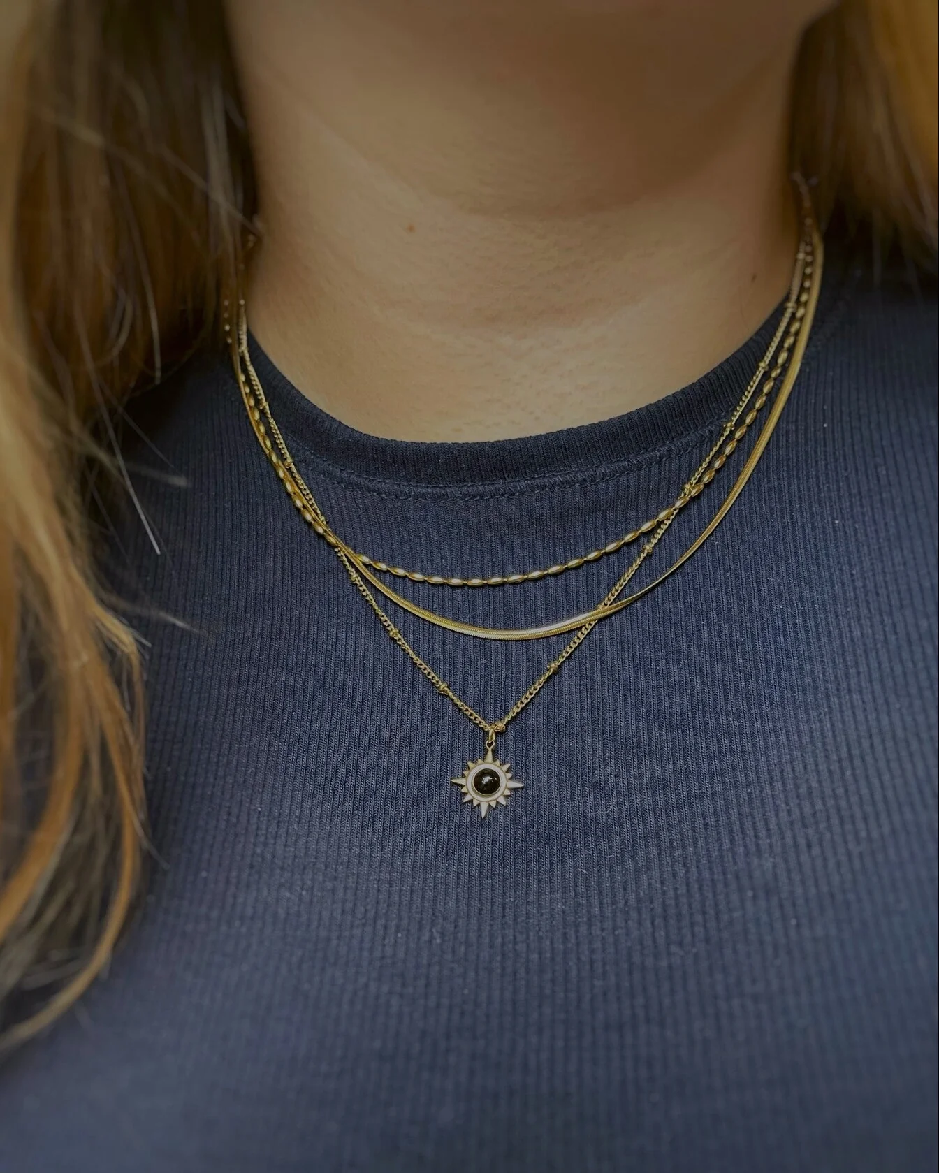 Chasing the sun - Ketting - Natuursteen - Stainless Steel - Image 4