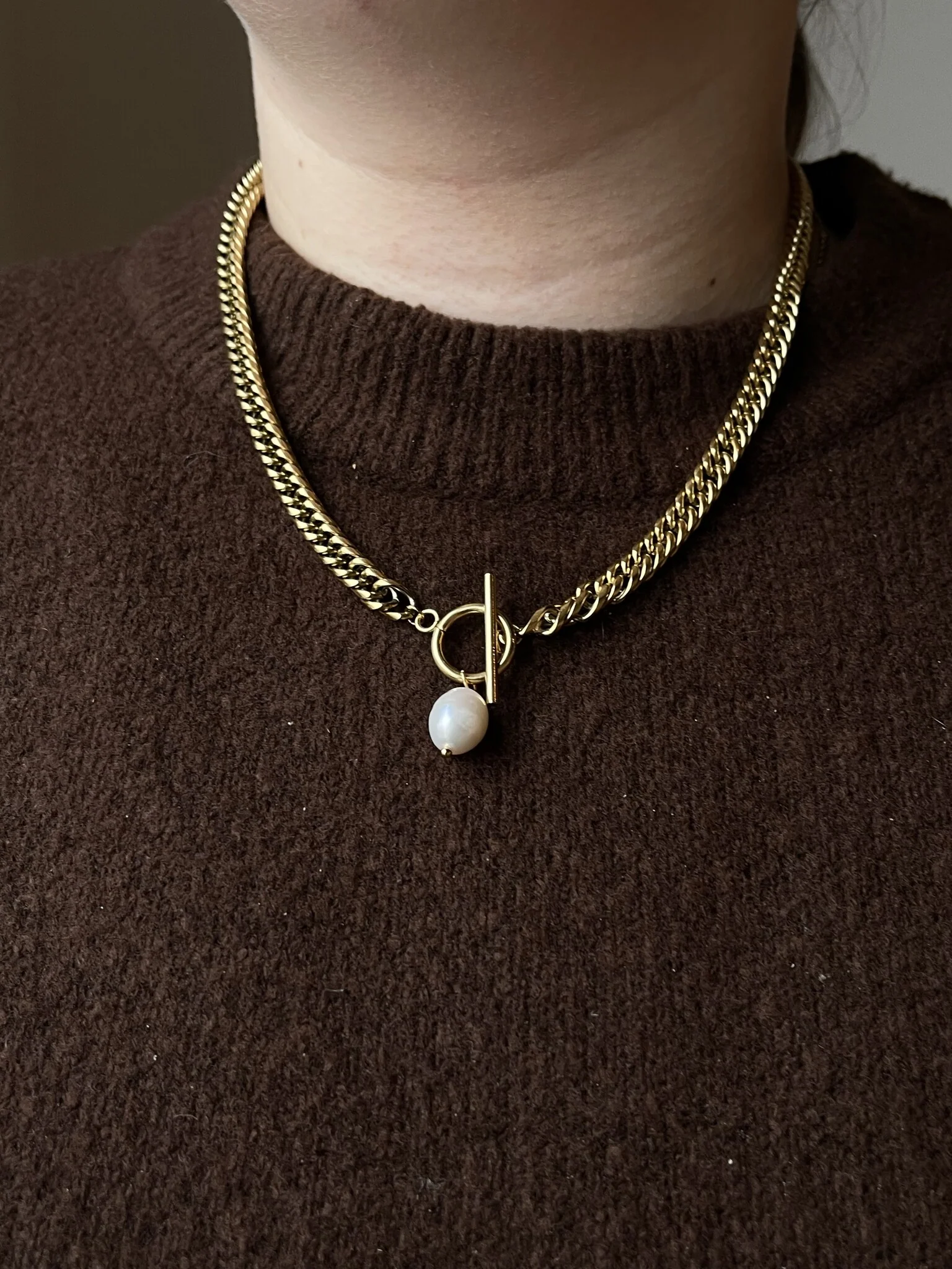 Chunky Pearl - Ketting - Stainless Steel - Image 4