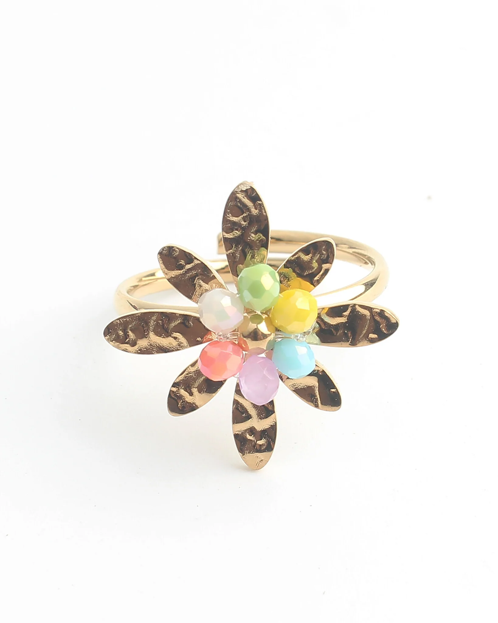Colorful Flower - Ring - Stainless Steel - Verstelbaar - Image 4