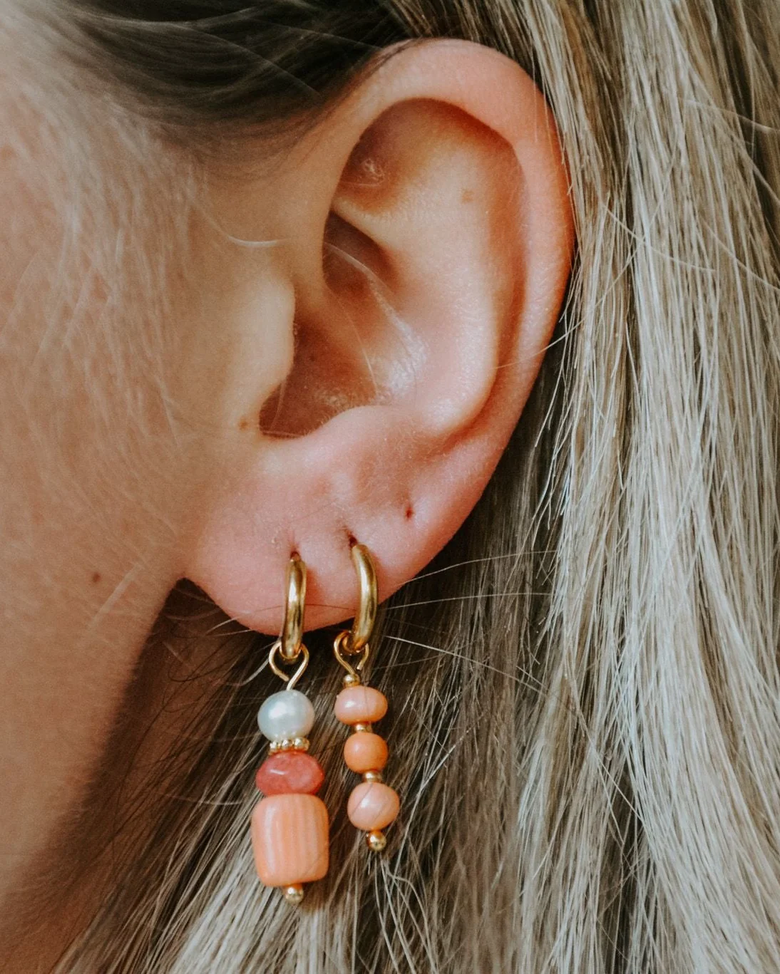 Coral Earrings  - Oorbellen - Stainless Steel - Image 2