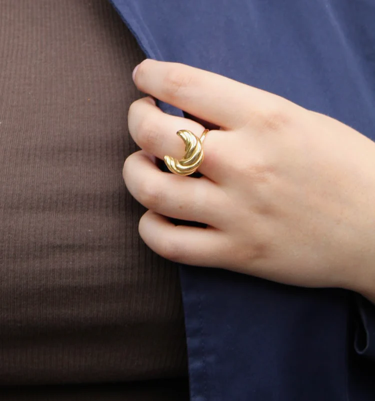 Croissant - Ring - Stainless Steel - Verstelbaar - Image 6