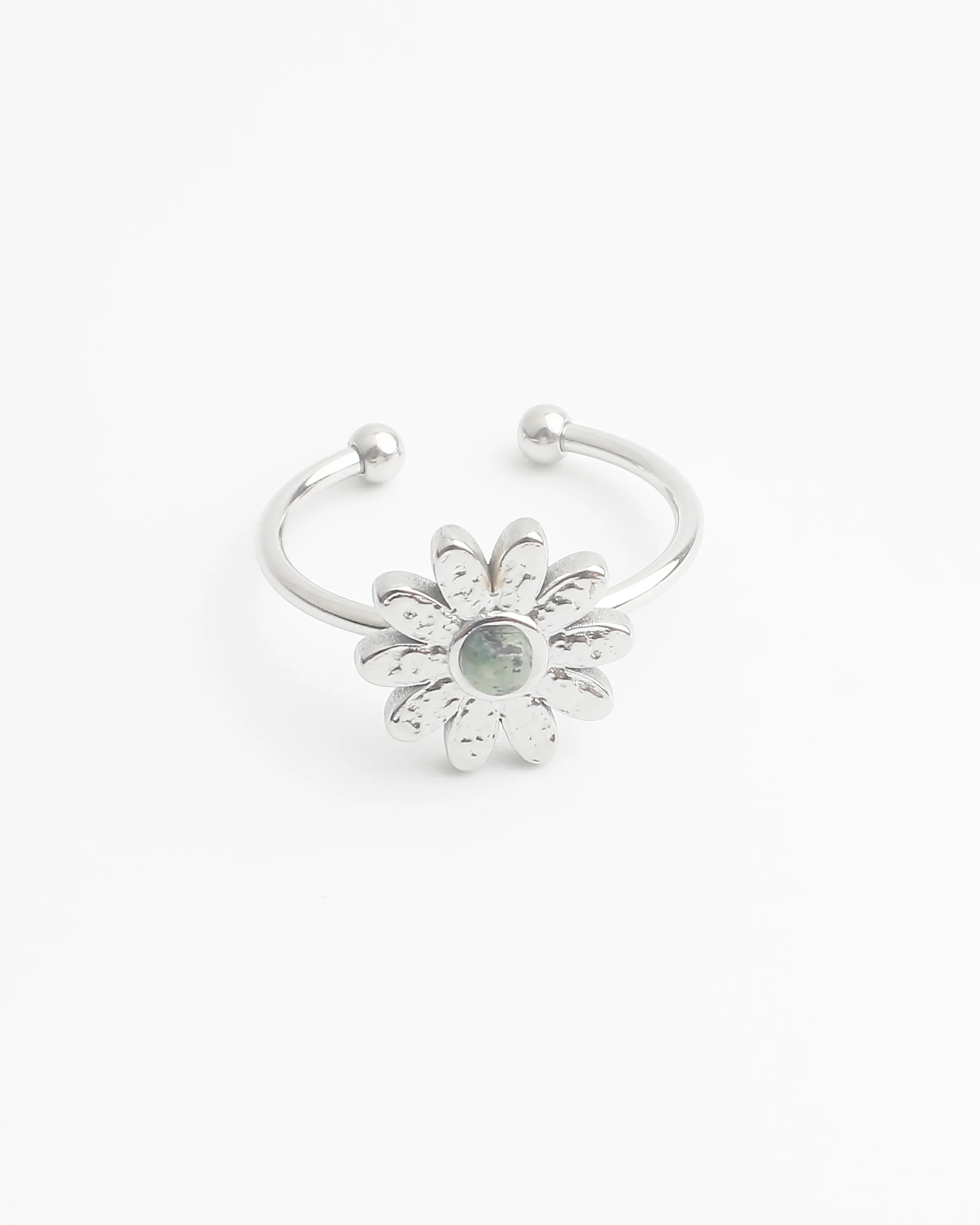 Daisy - Ring - Natuursteen - Stainless Steel - Verstelbaar - Image 10