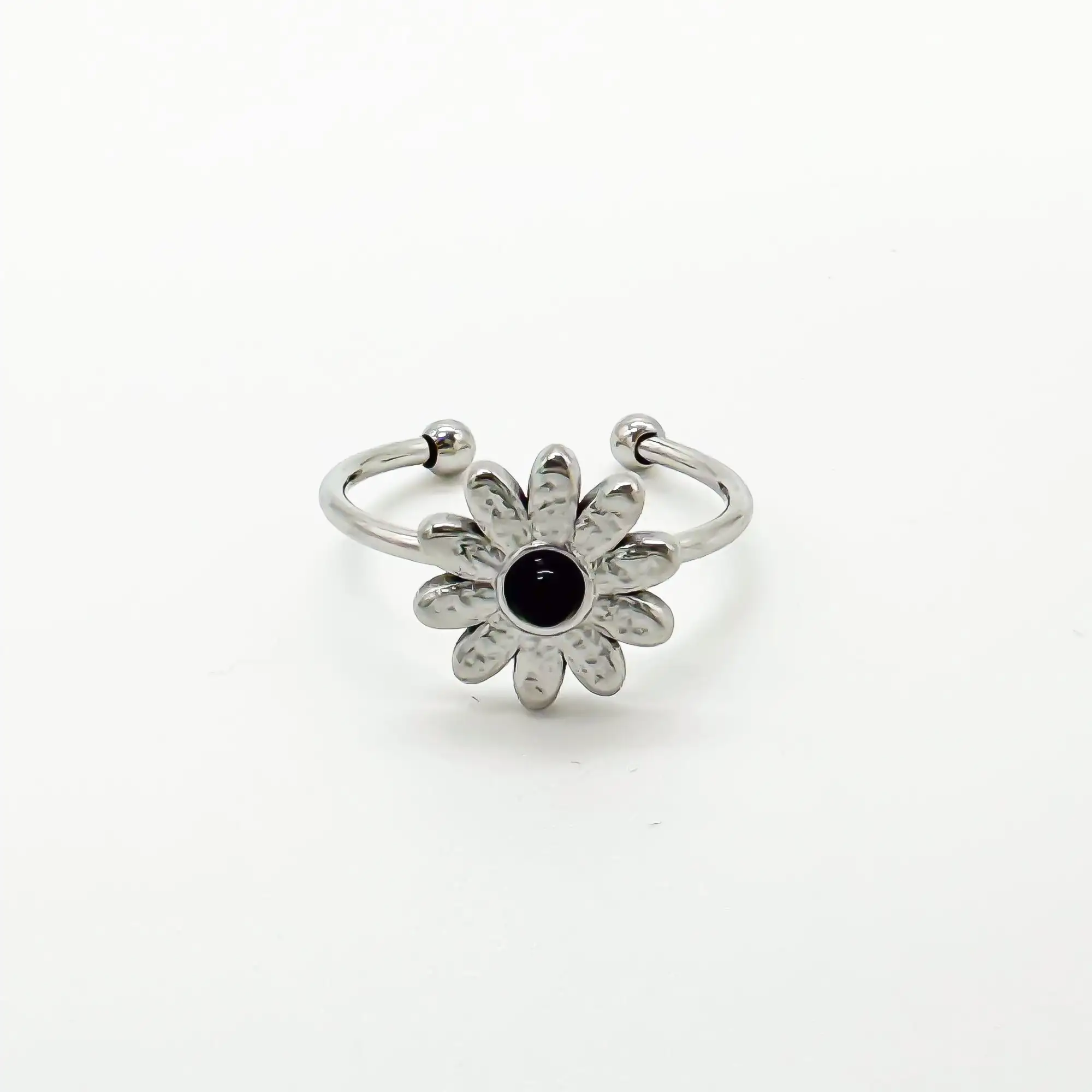 Daisy - Ring - Natuursteen - Stainless Steel - Verstelbaar - Image 7