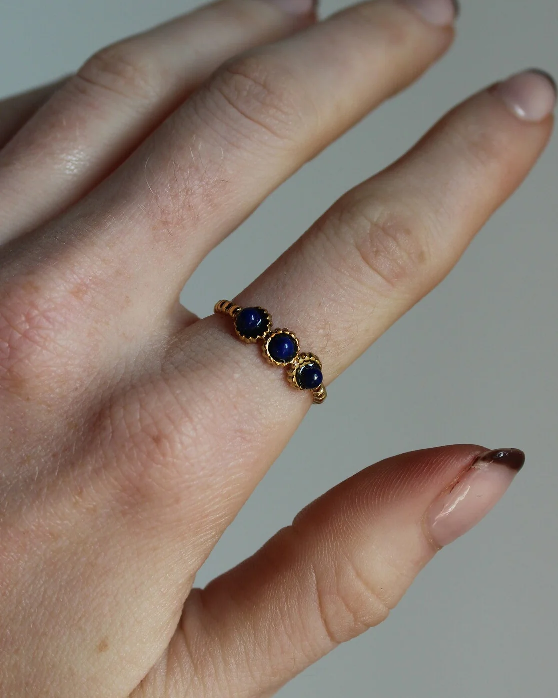 Demi - Ring - Natuursteen - Stainless Steel - Verstelbaar - Image 4