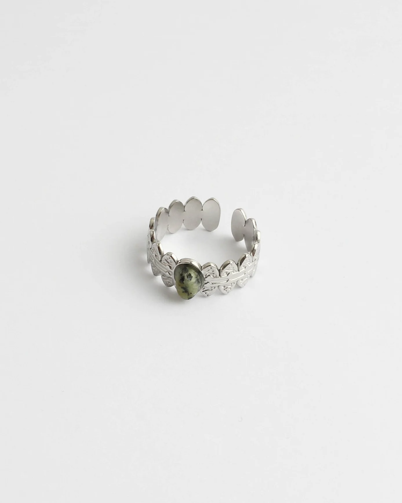 Didi - Ring - Natuursteen - Stainless steel - Verstelbaar - Image 10
