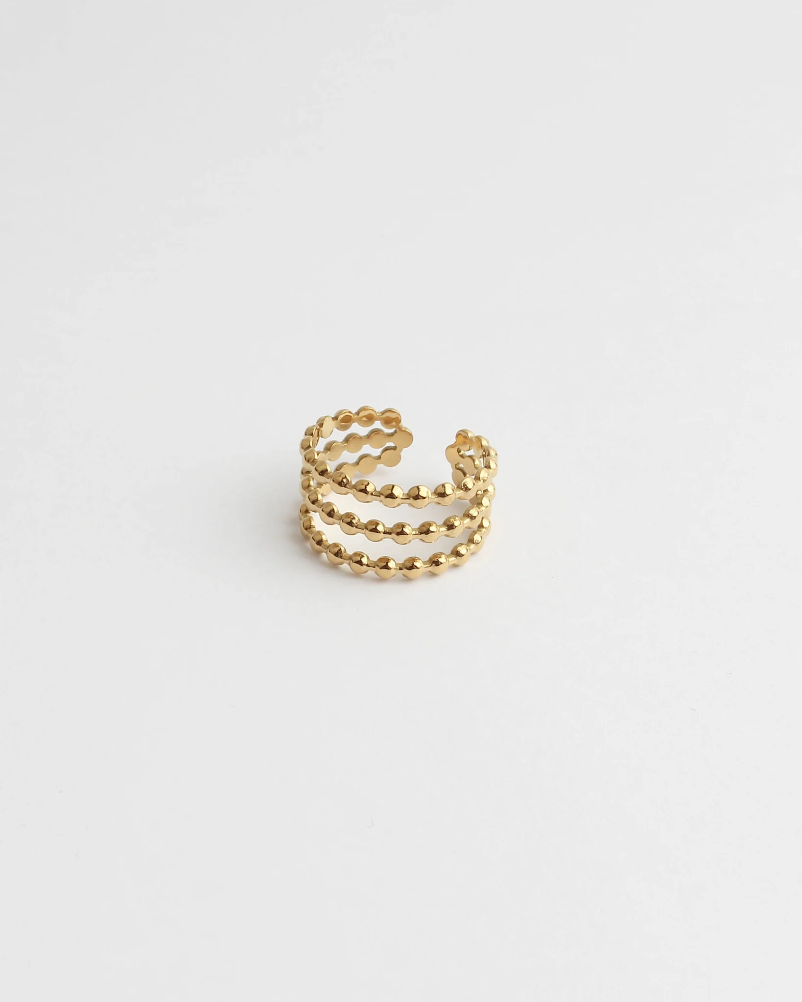 Dotted - Ring - 3 laags - Stainless Steel - Verstelbaar