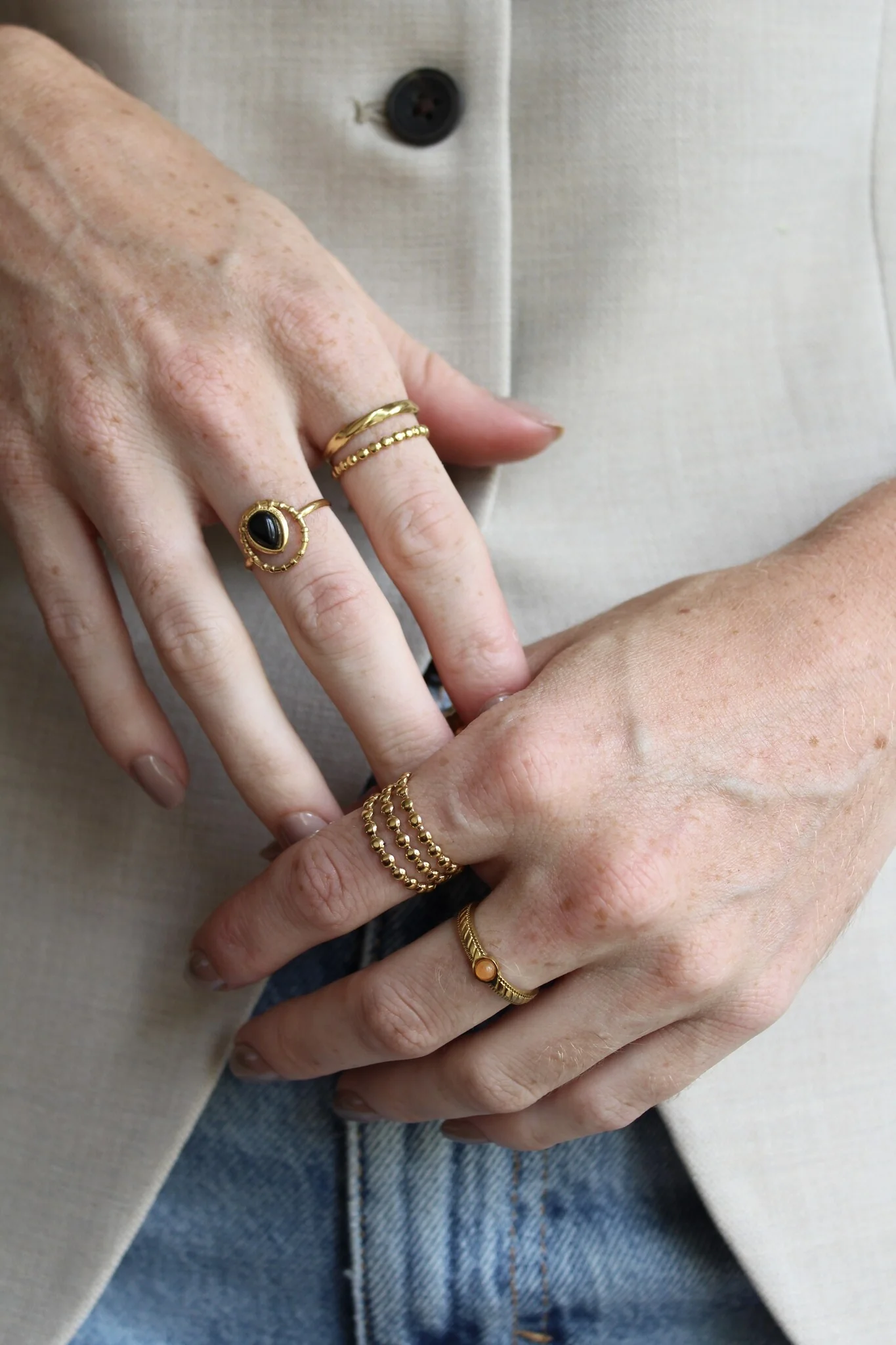 Dotted - Ring - 3 laags - Stainless Steel - Verstelbaar - Image 3