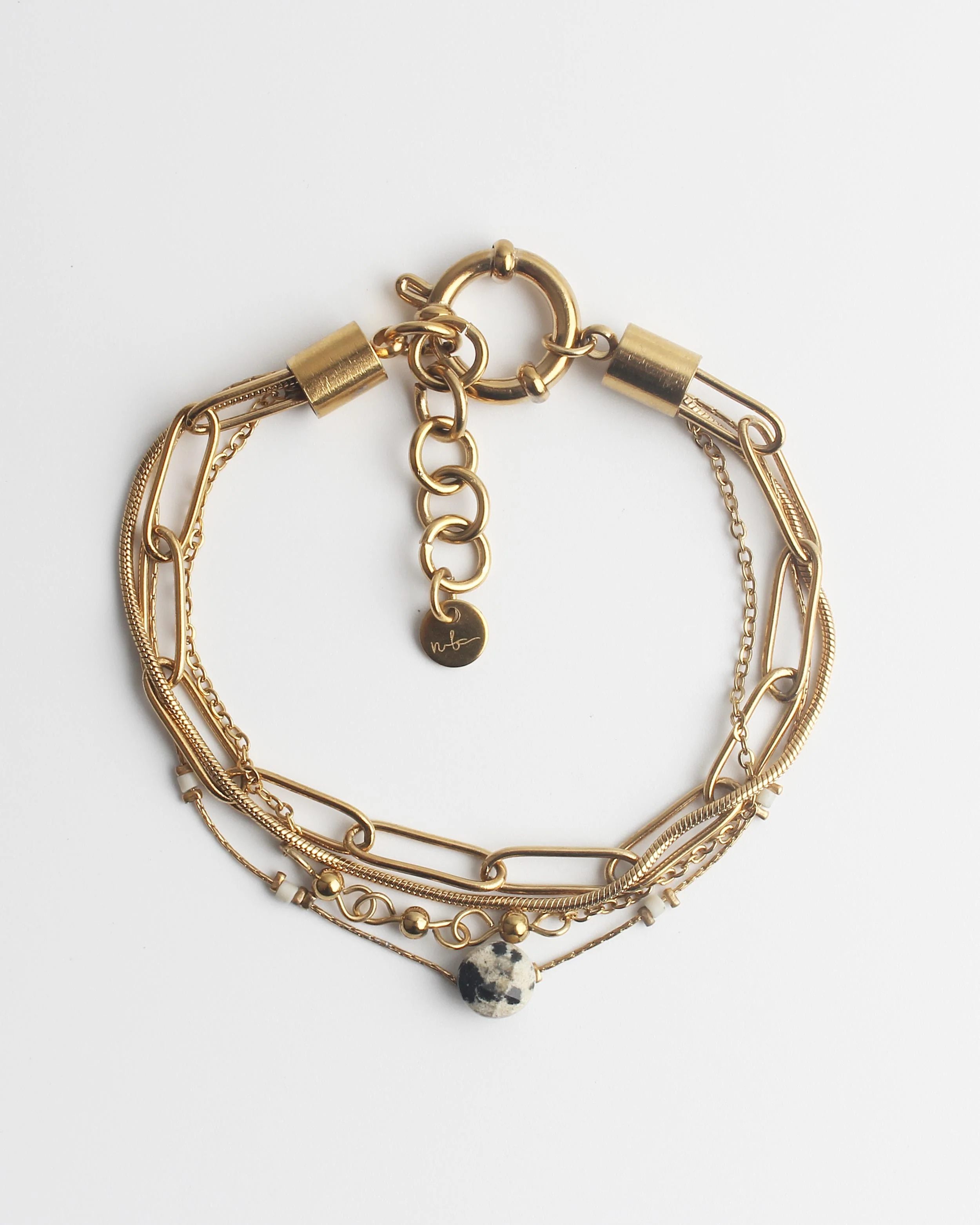 Eloise - Armband - Natuursteen - 4 laags - Stainless Steel - Image 9