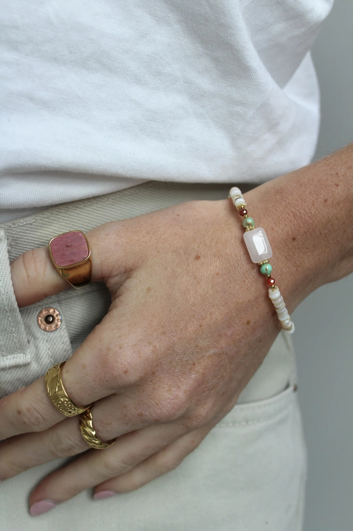 Estefania - Ring - Natuursteen - Stainless Steel - Image 4