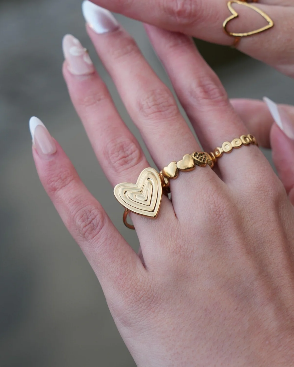 Groovy Heart - Ring - Stainless Steel - Verstelbaar - Image 2
