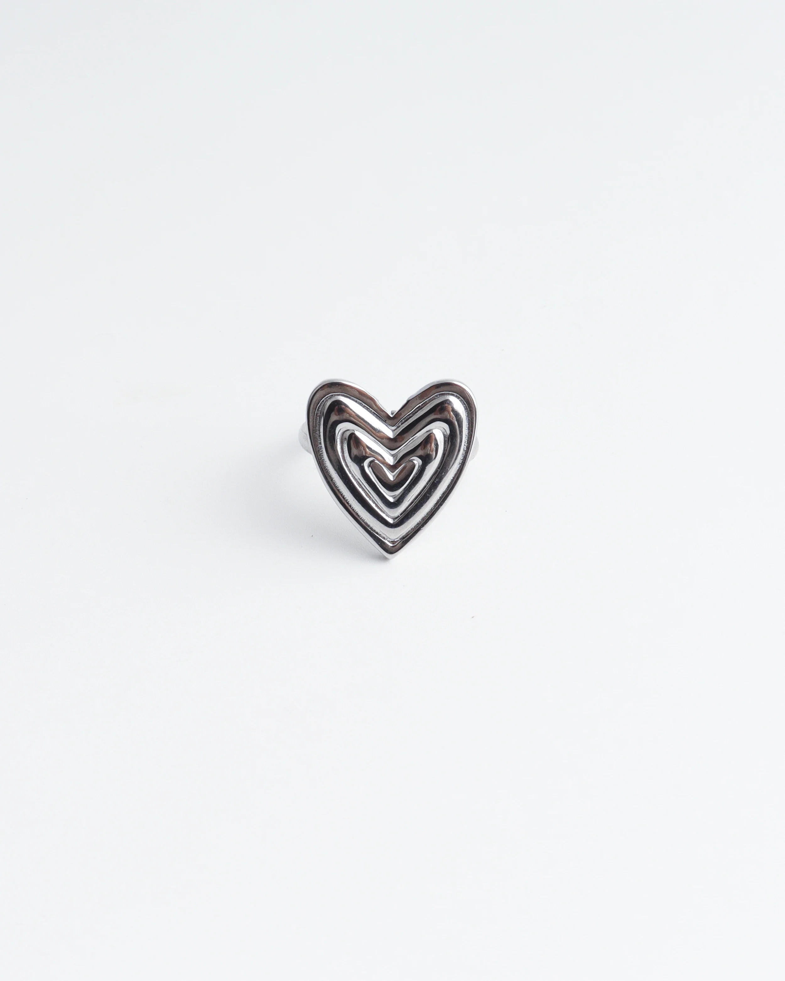 Groovy Heart - Ring - Stainless Steel - Verstelbaar - Image 4