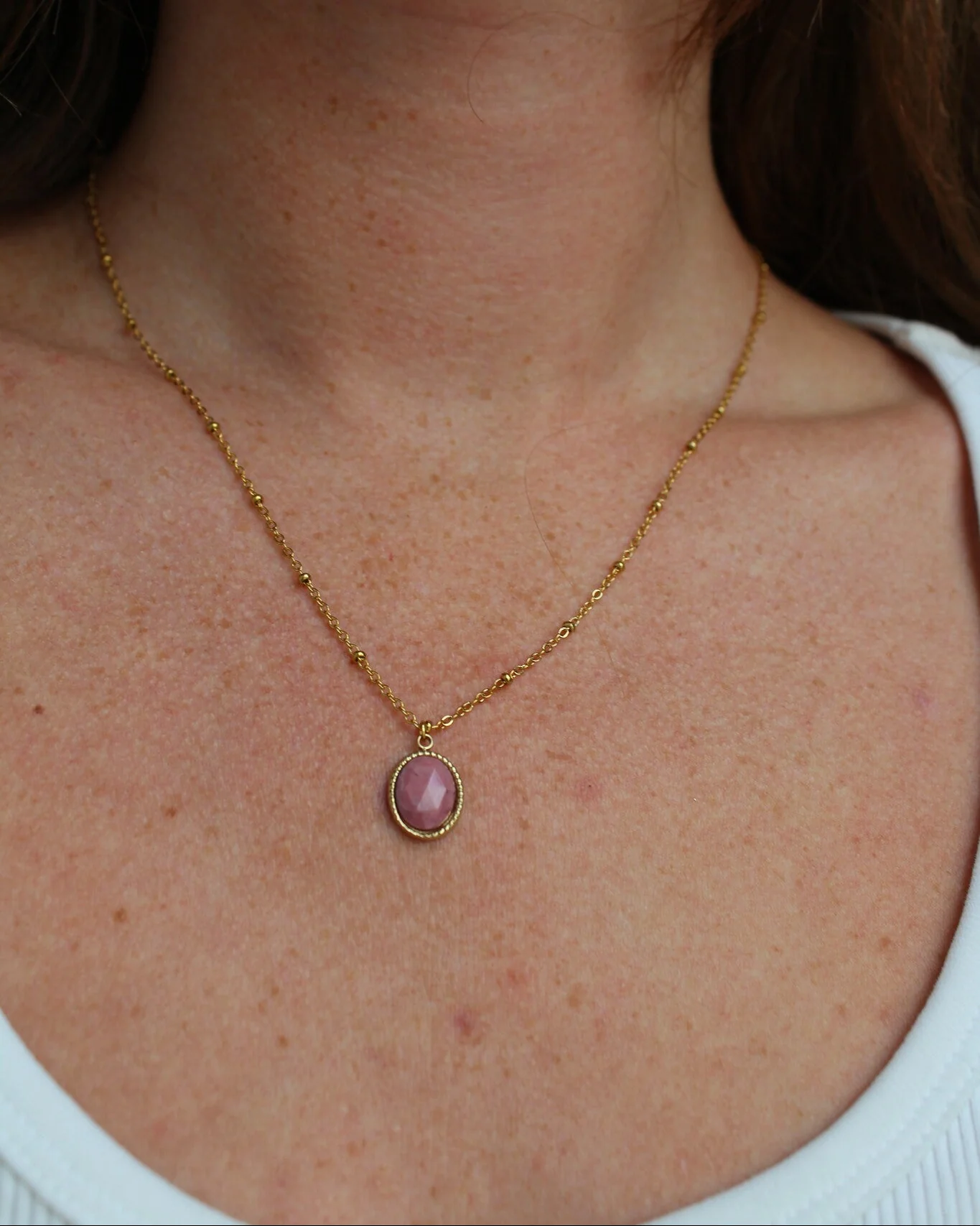 Jade - Ketting - Natuursteen - Stainless Steel - Image 5