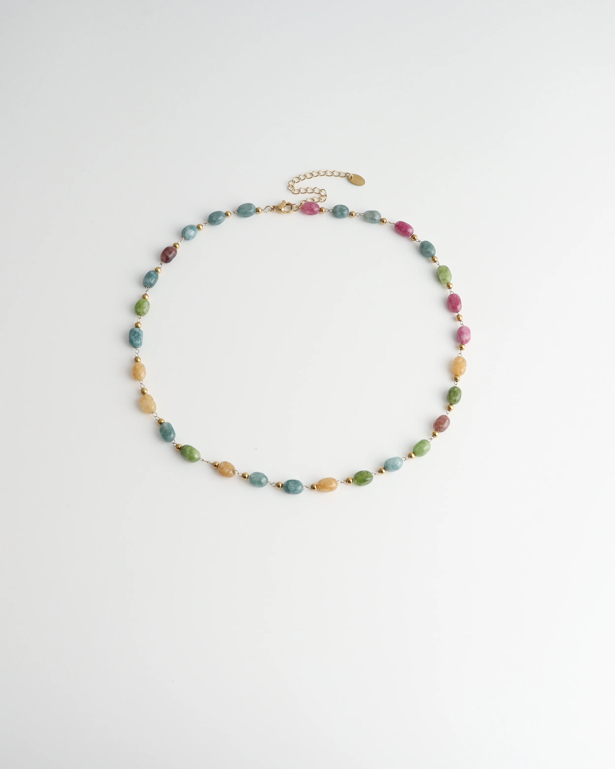 Janice - Ketting - Natuursteen - Stainless Steel