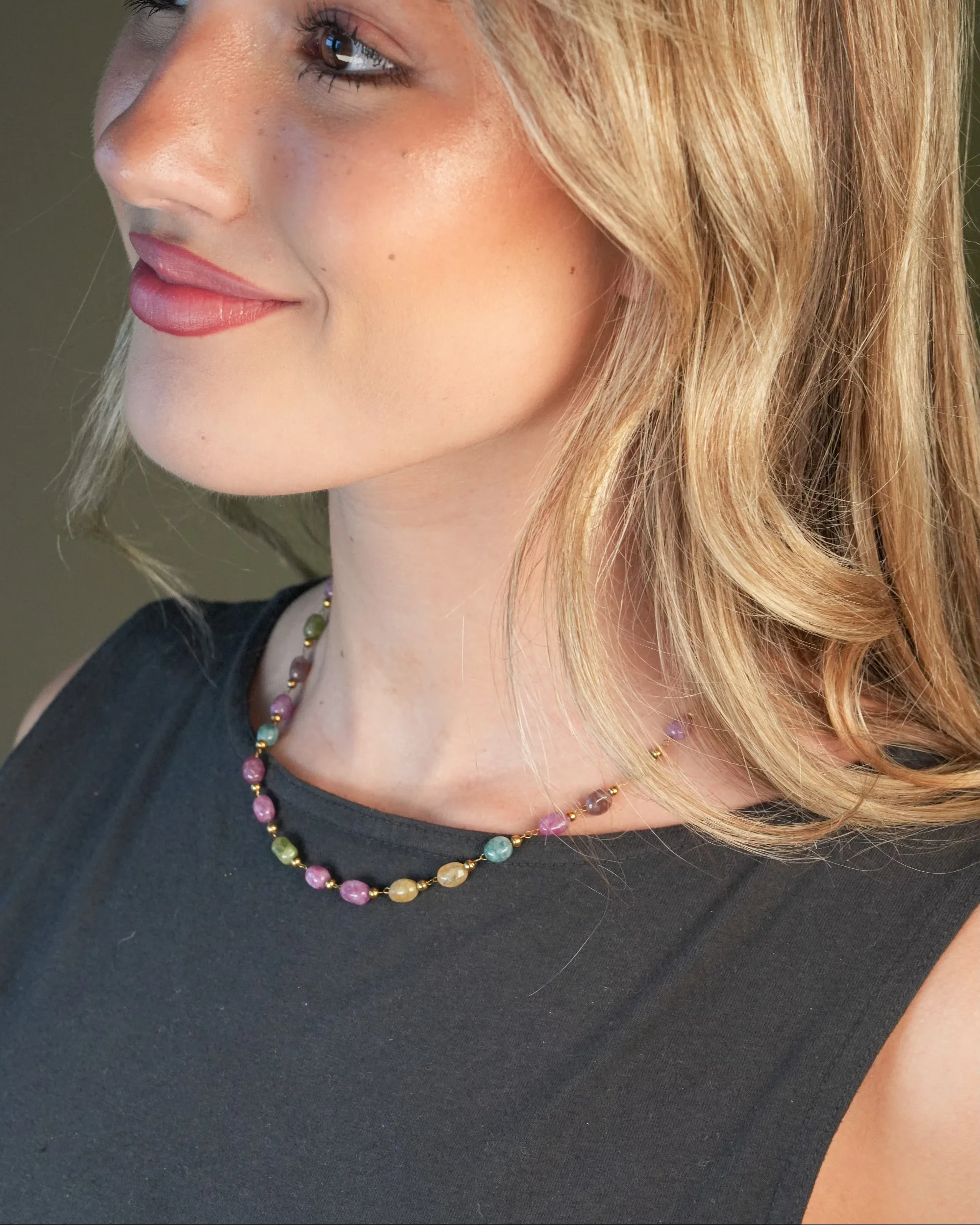 Janice - Ketting - Natuursteen - Stainless Steel - Image 2