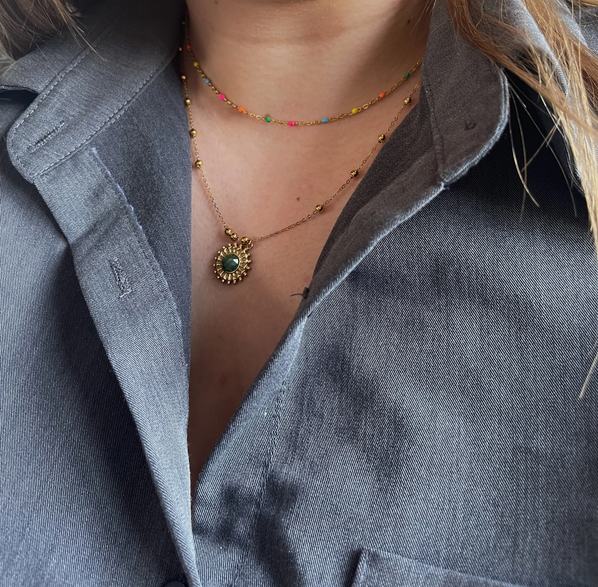 Jasmijn - Ketting - Natuursteen - Stainless Steel - Image 4