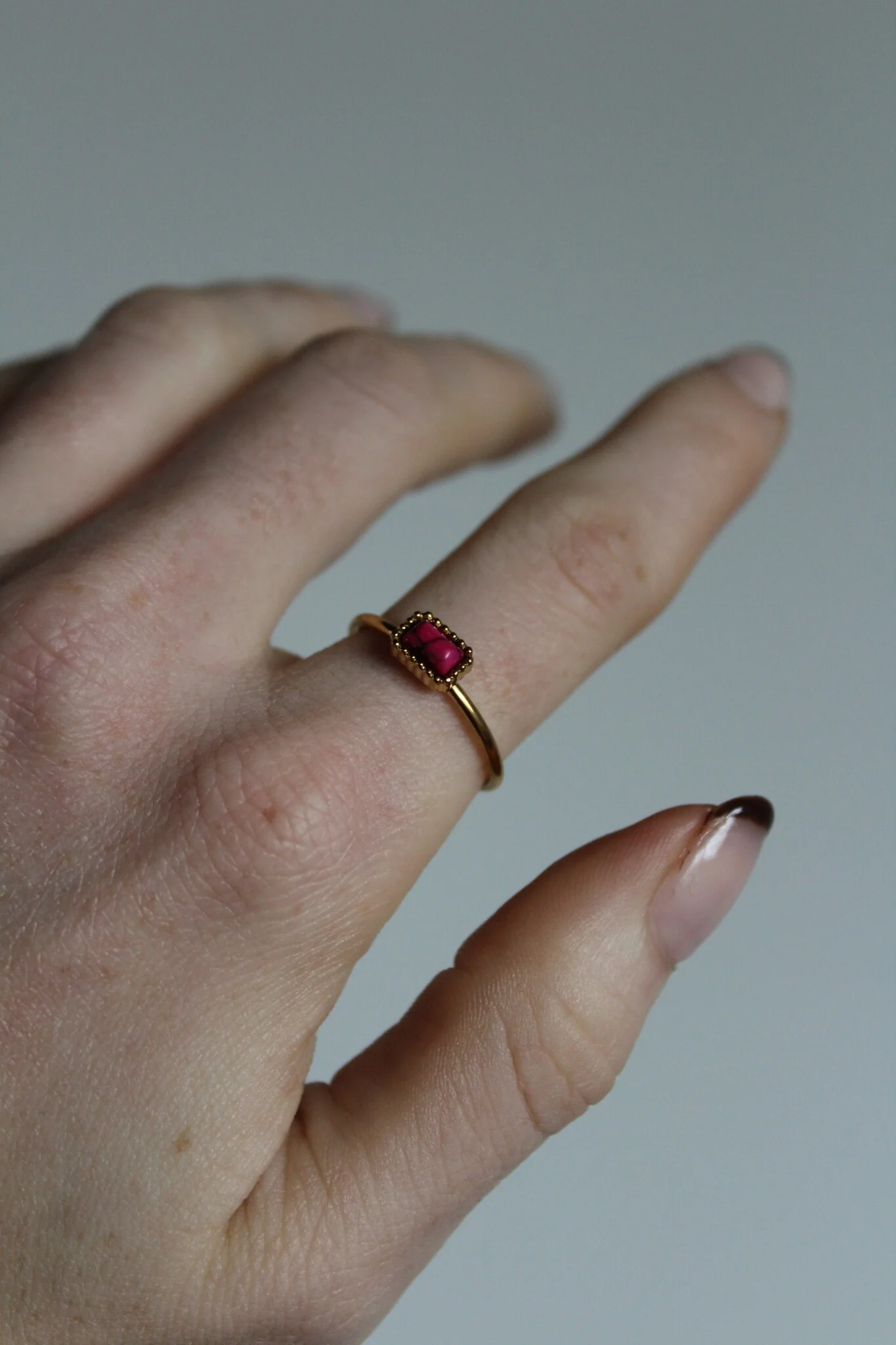 Karma - Ring - Natuursteen - Stainless Steel - Verstelbaar - Image 4