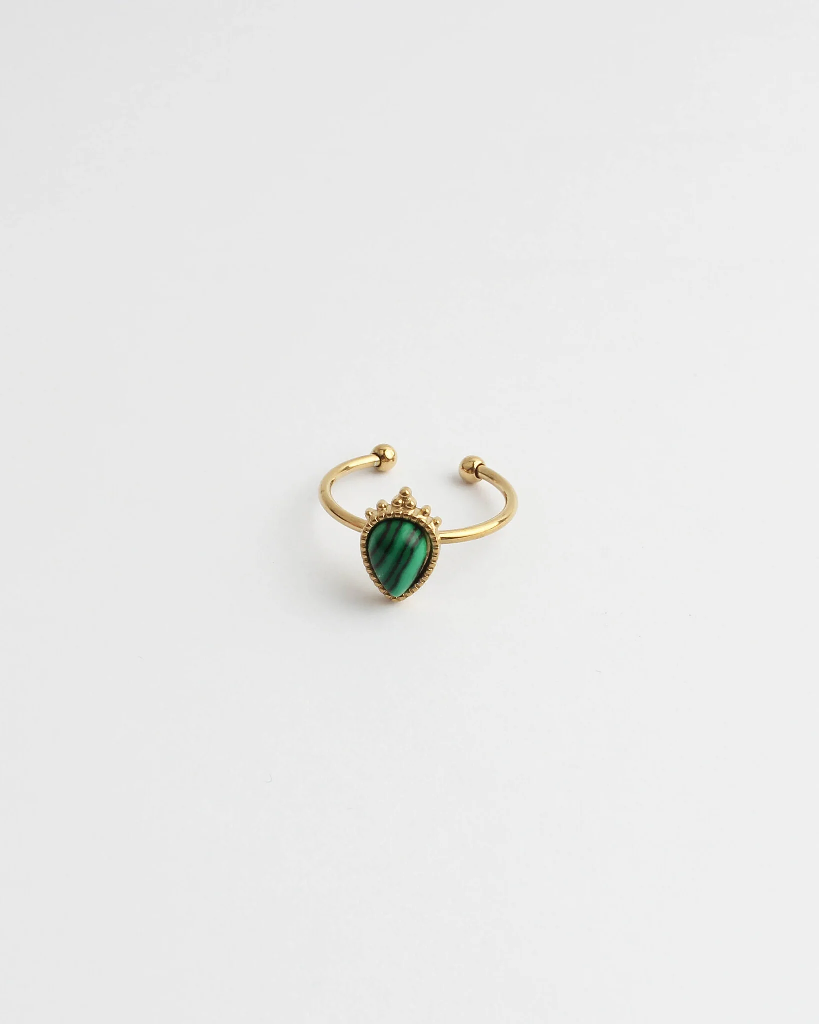 Lara - Ring - Natuursteen - Stainless Steel - Verstelbaar - Image 3