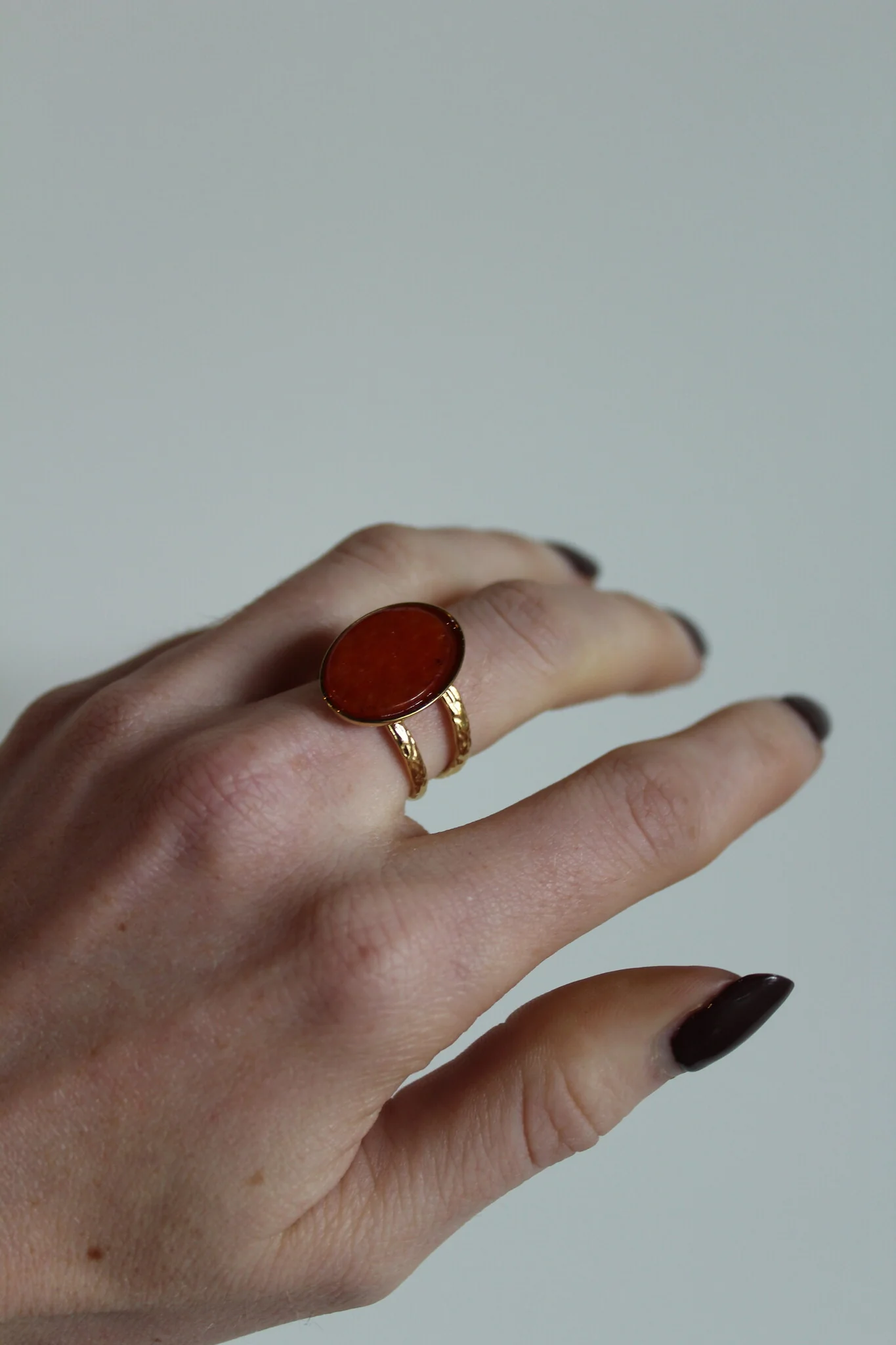 Layla - Ring - Natuursteen - Stainless Steel - Verstelbaar - Image 13