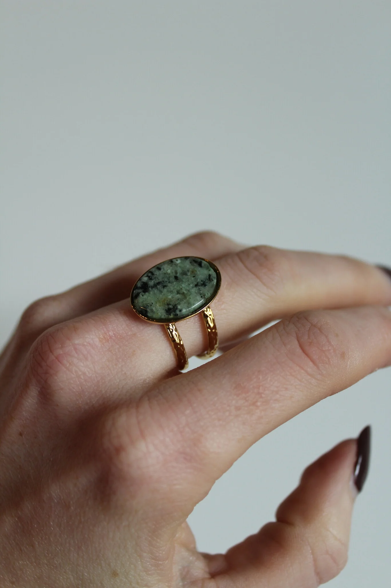 Layla - Ring - Natuursteen - Stainless Steel - Verstelbaar - Image 15