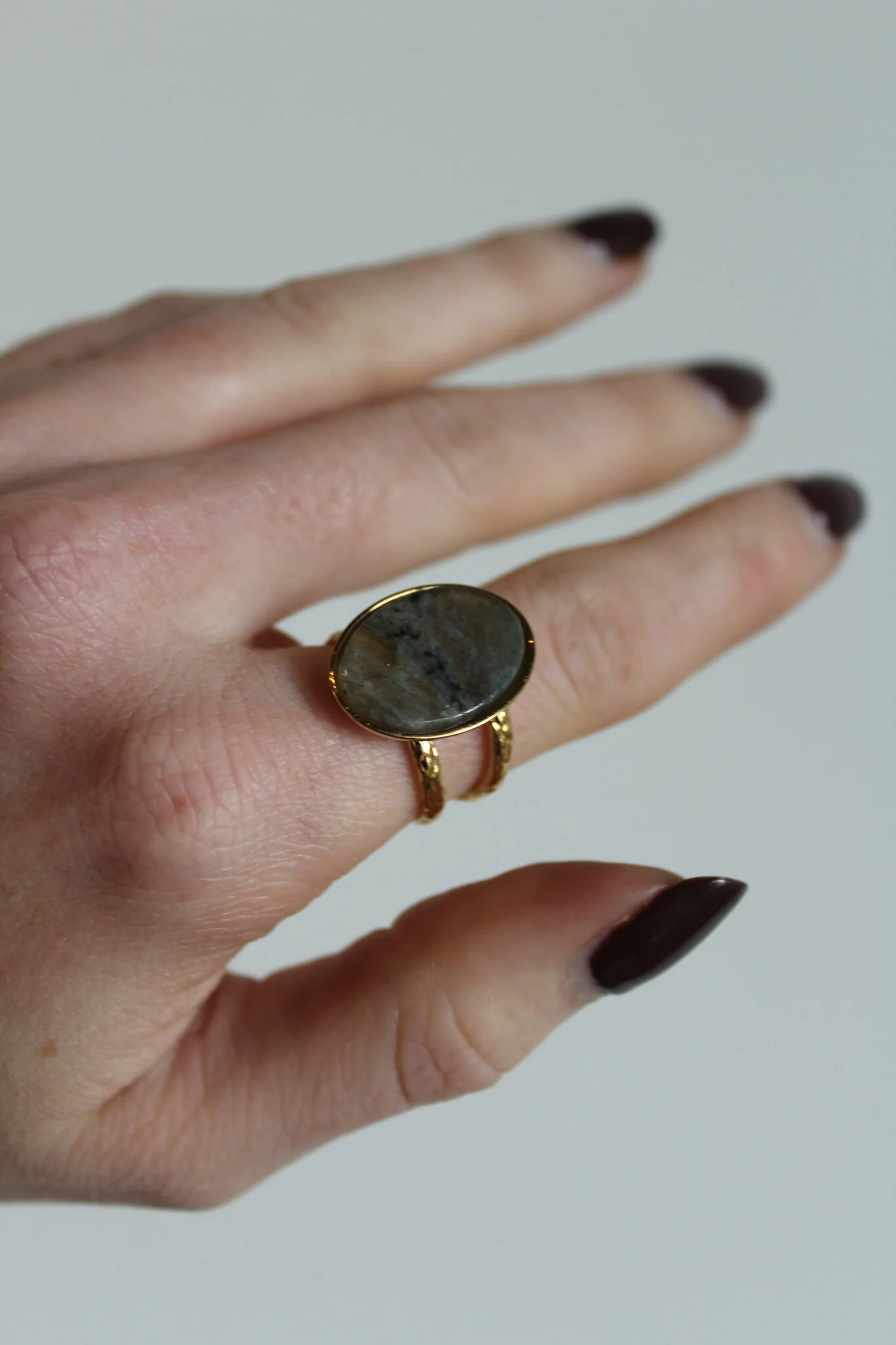 Layla - Ring - Natuursteen - Stainless Steel - Verstelbaar - Image 2