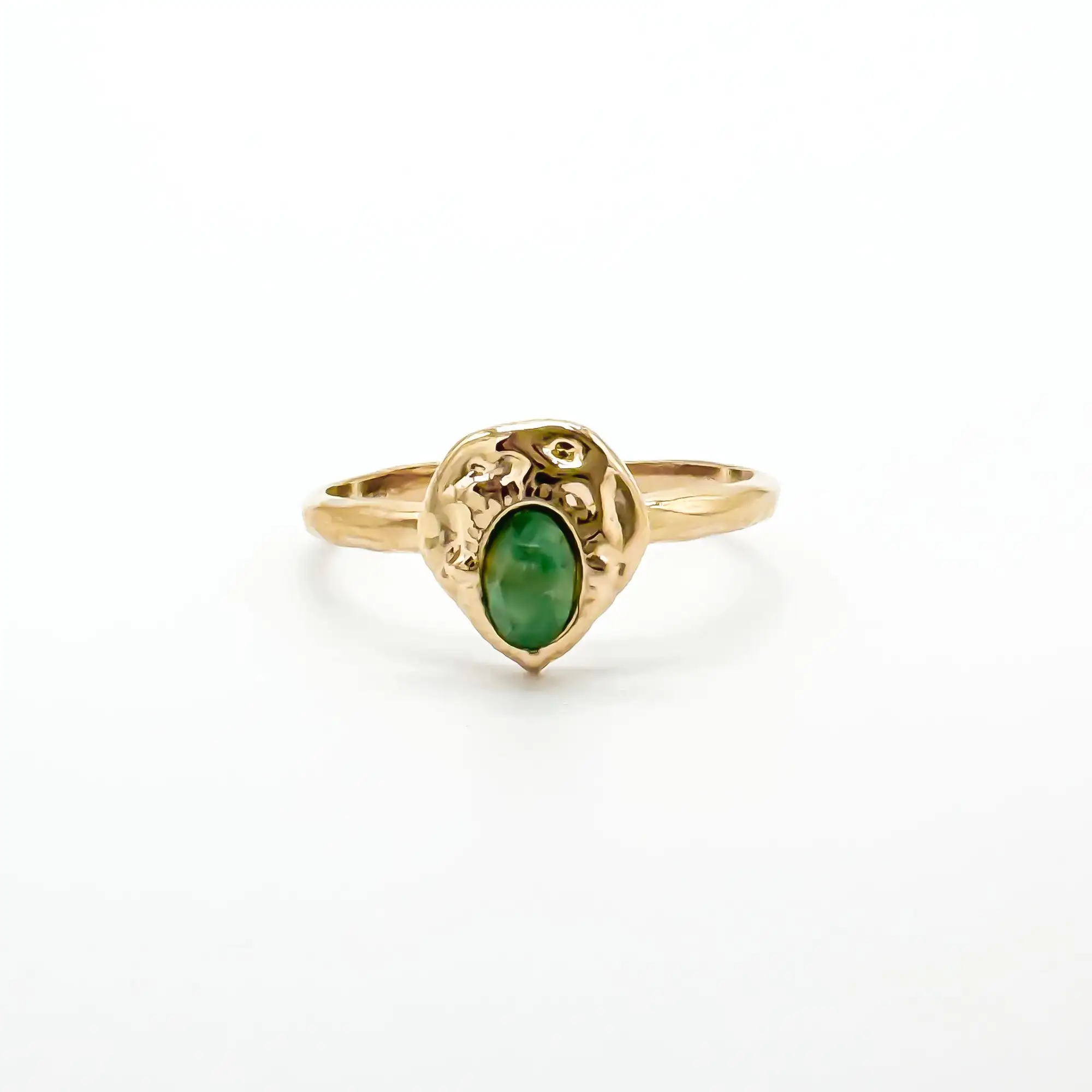 Liria - Ring - Natuursteen - Stainless Steel - Verstelbaar