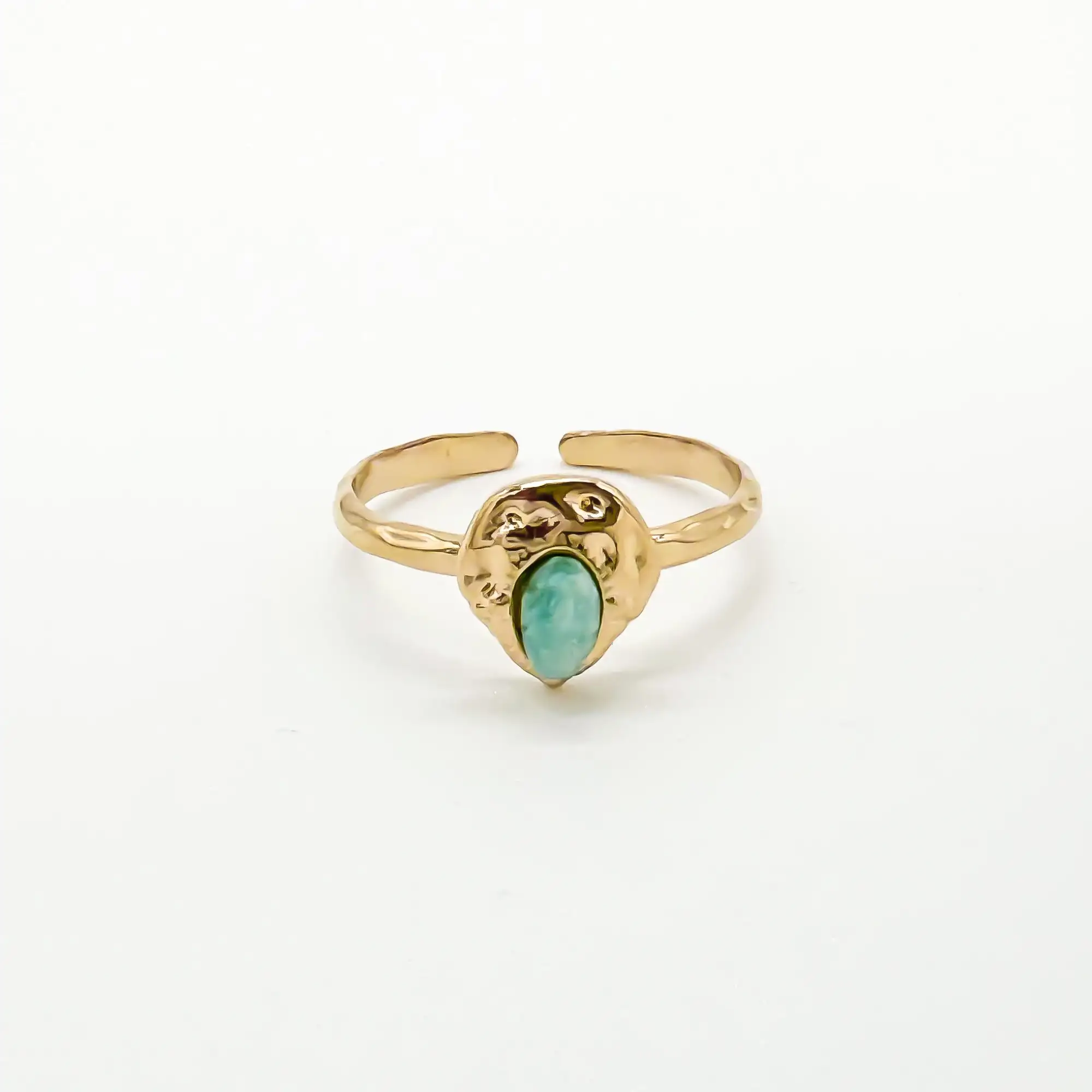 Liria - Ring - Natuursteen - Stainless Steel - Verstelbaar - Image 7