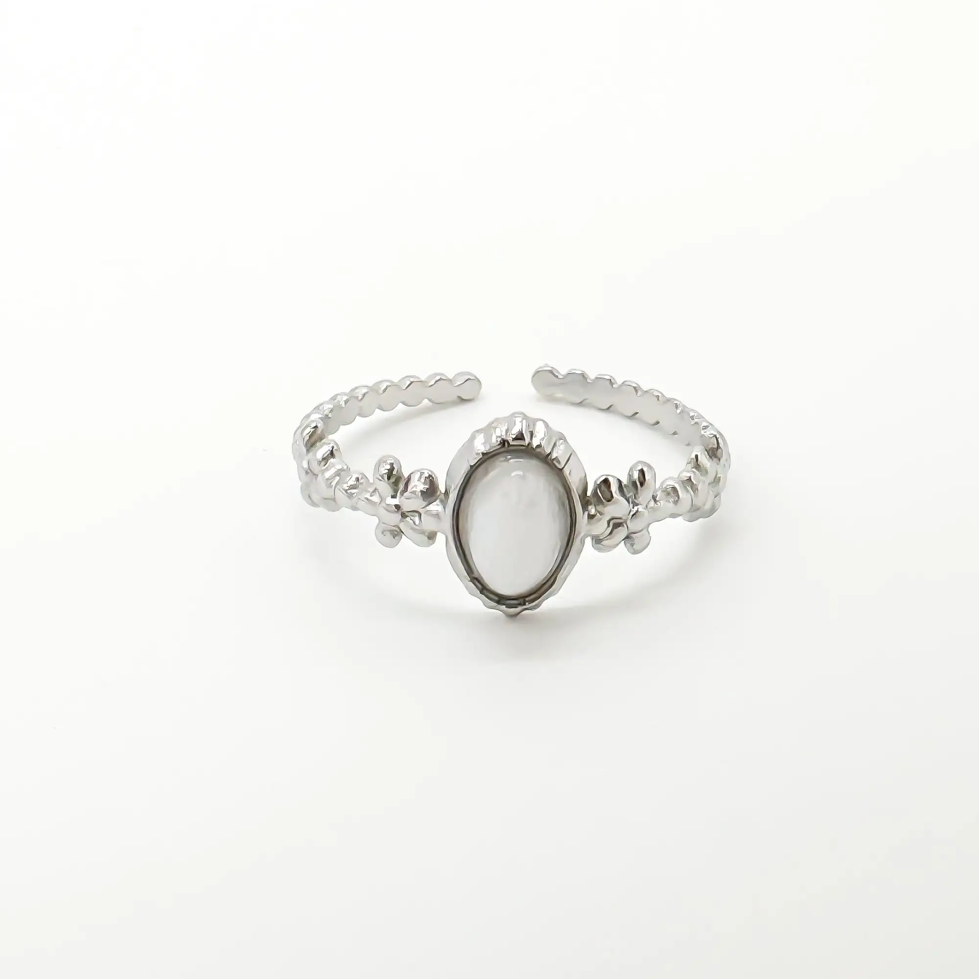 Lise - Ring - Natuursteen - Stainless Steel - Verstelbaar - Image 3