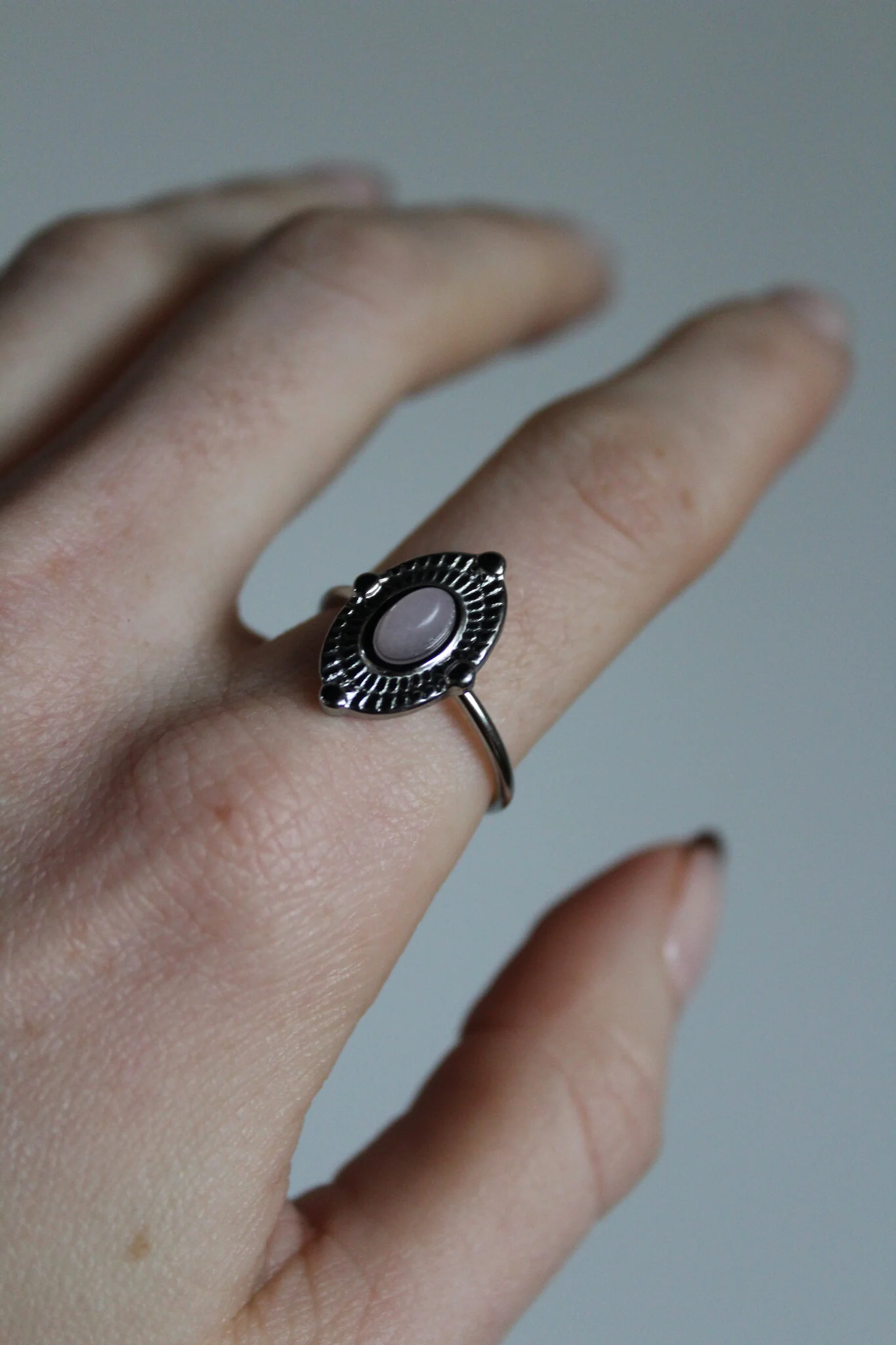 Livia - Ring - Natuursteen - Stainless Steel - Verstelbaar - Image 9