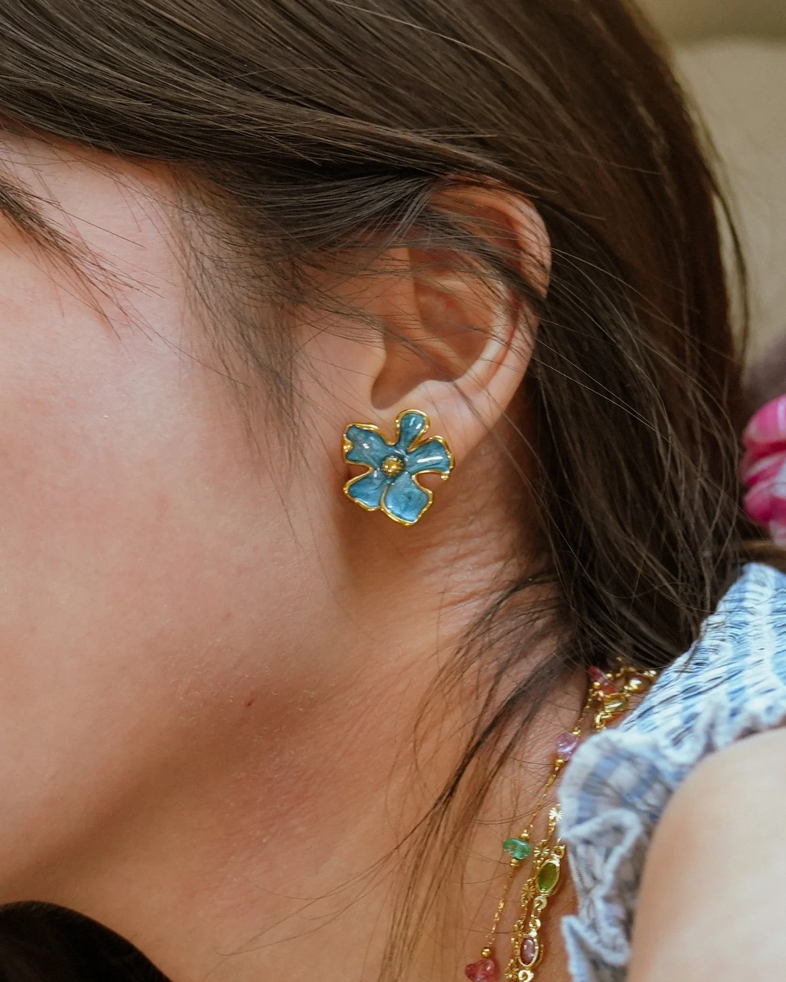 Love Flower - Studs - Oorbellen - Stainless Steel - Image 2