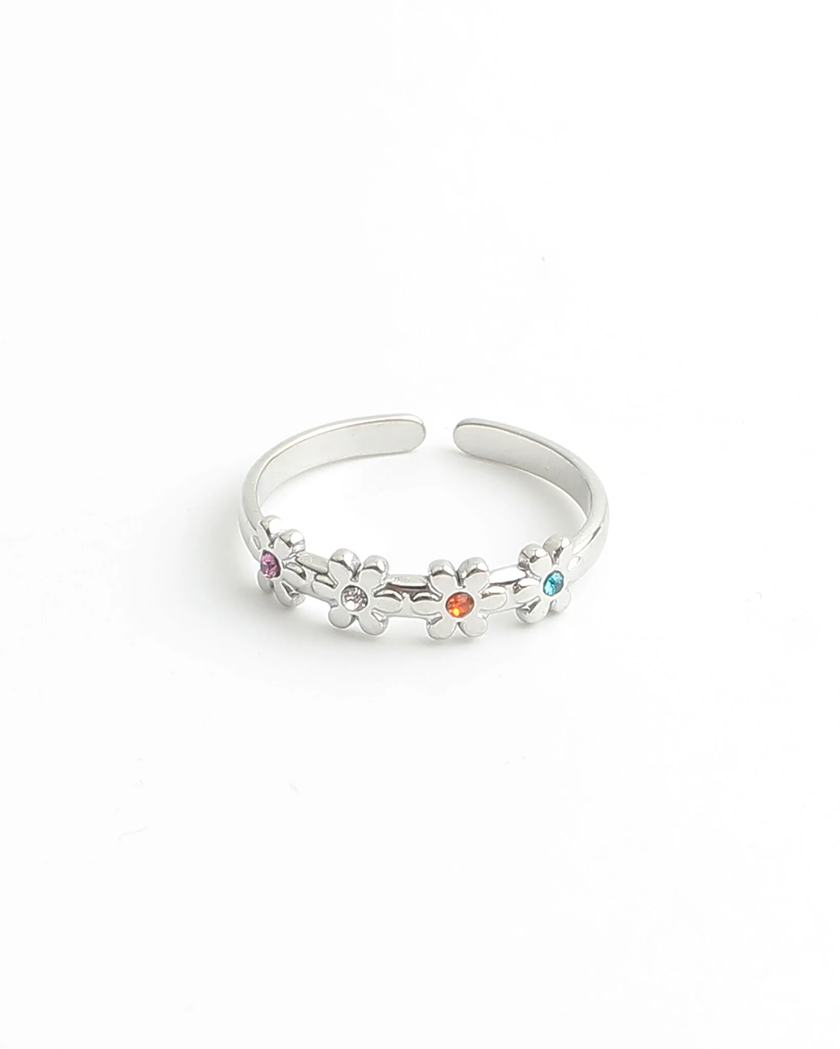 Lovely Flowers - Ring - Stainless Steel - Verstelbaar - Image 4