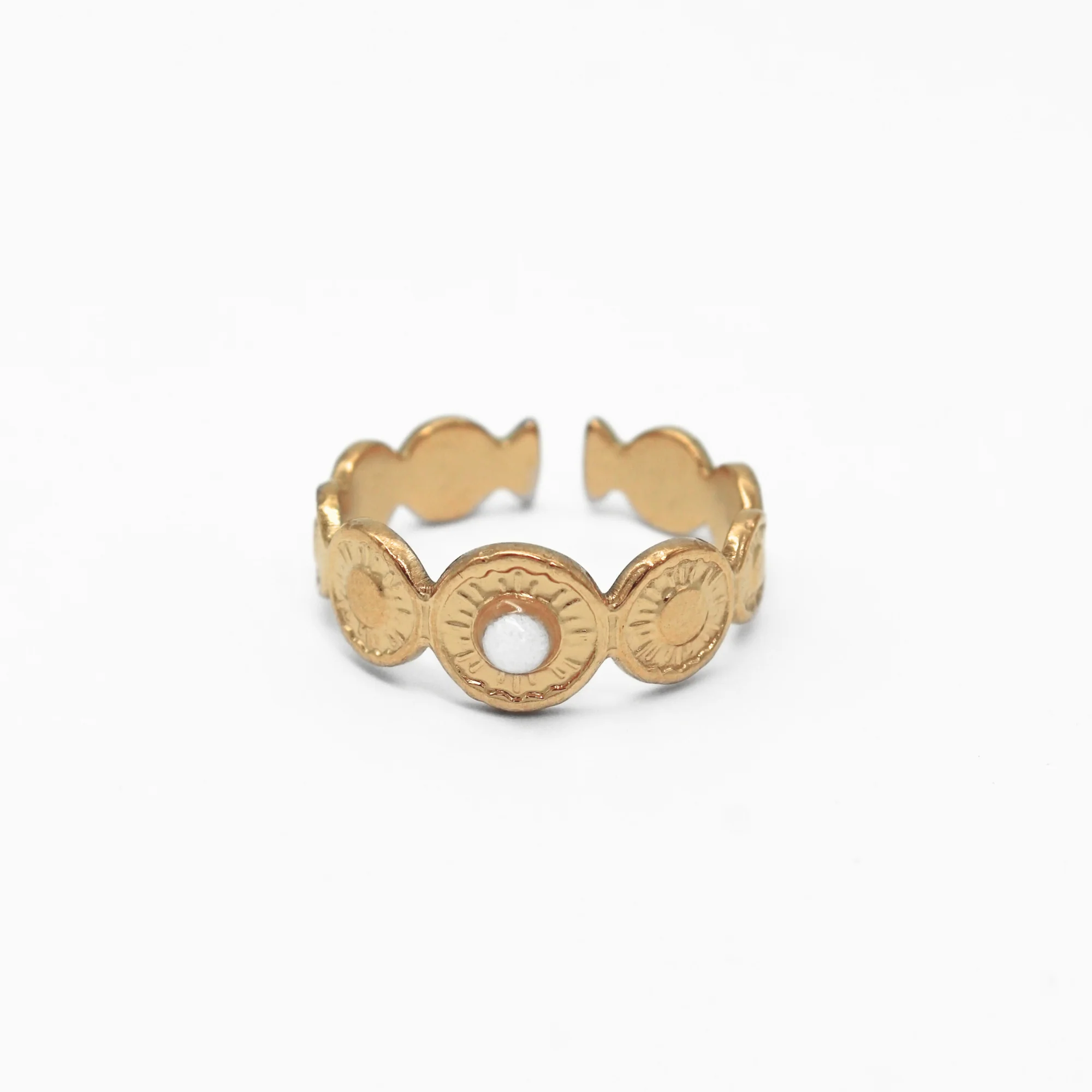 Mariana - Ring - Natuursteen - Stainless Steel - Verstelbaar - Image 5