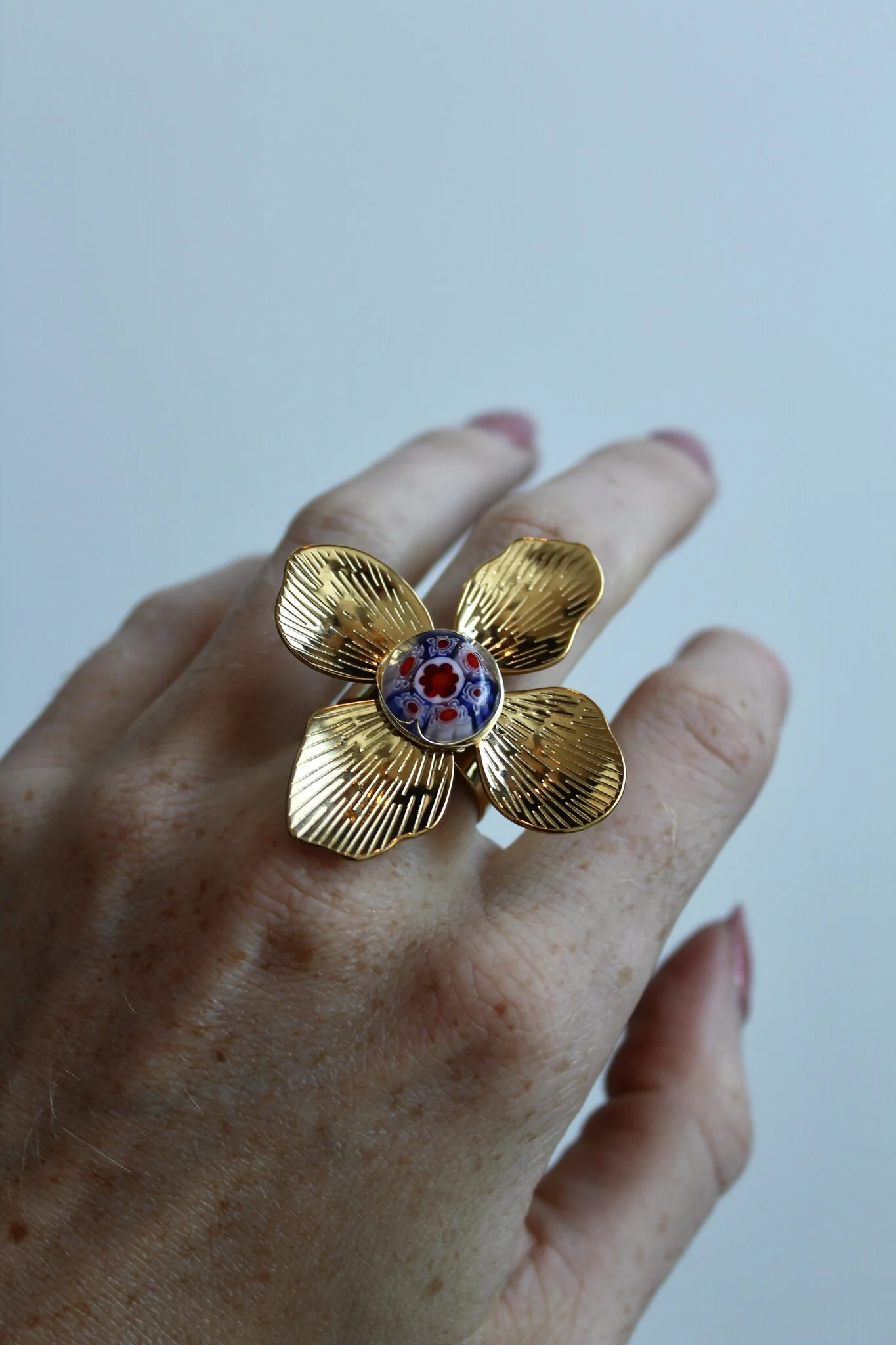 Mega Flower - Ring - Stainless Steel - Verstelbaar - Image 2