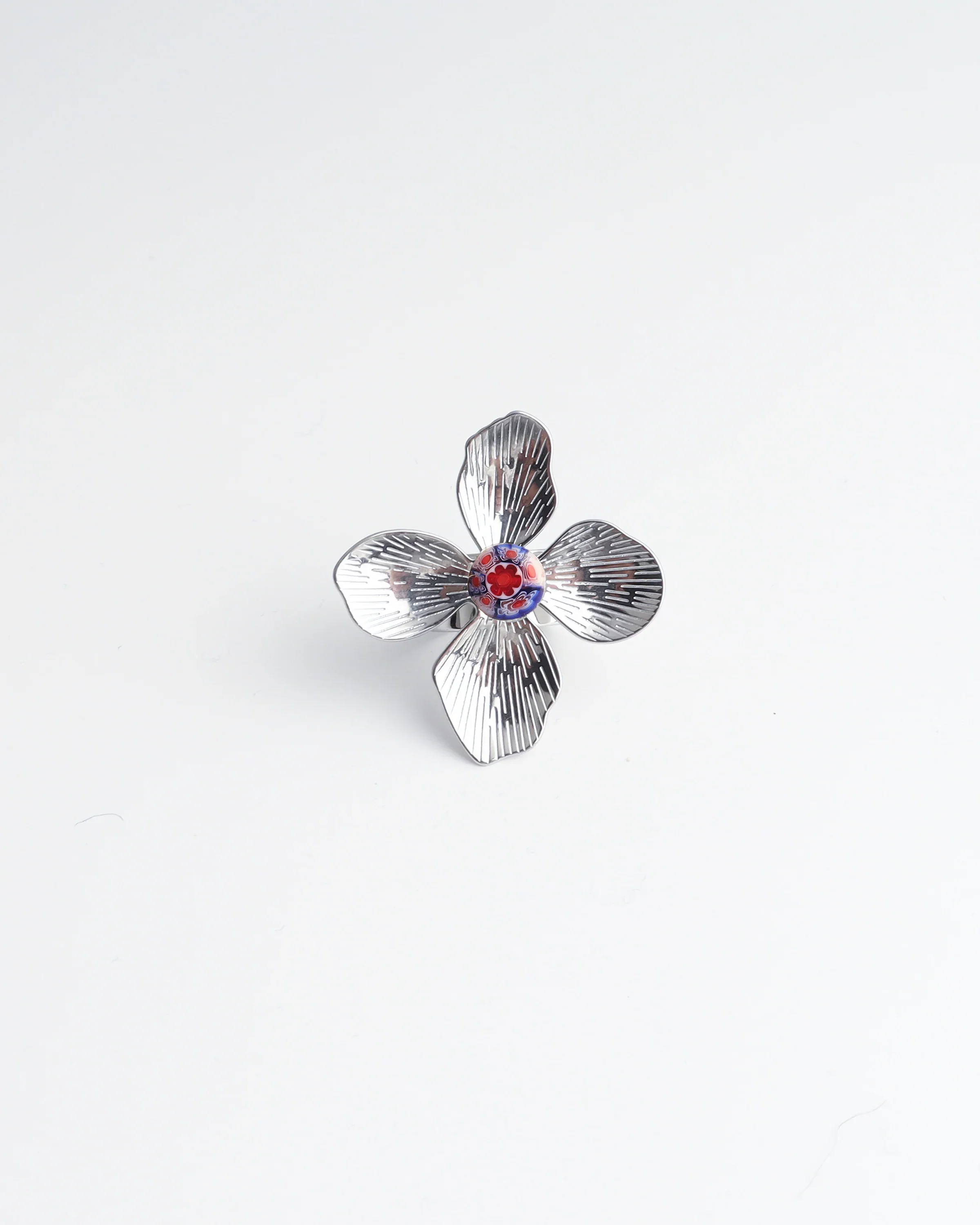 Mega Flower - Ring - Stainless Steel - Verstelbaar - Image 3