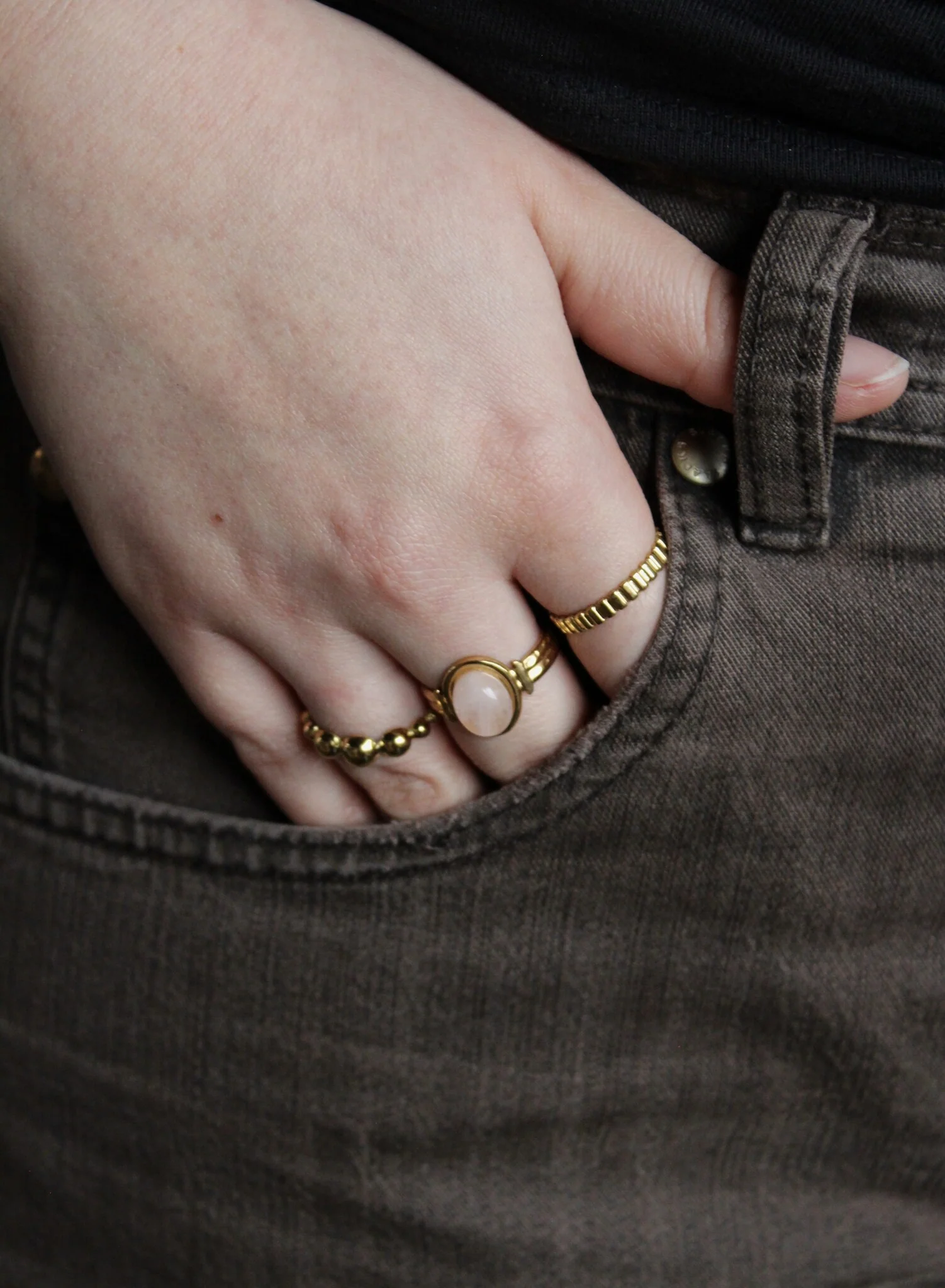 Megane - Ring - Natuursteen - Stainless Steel - Verstelbaar - Image 7