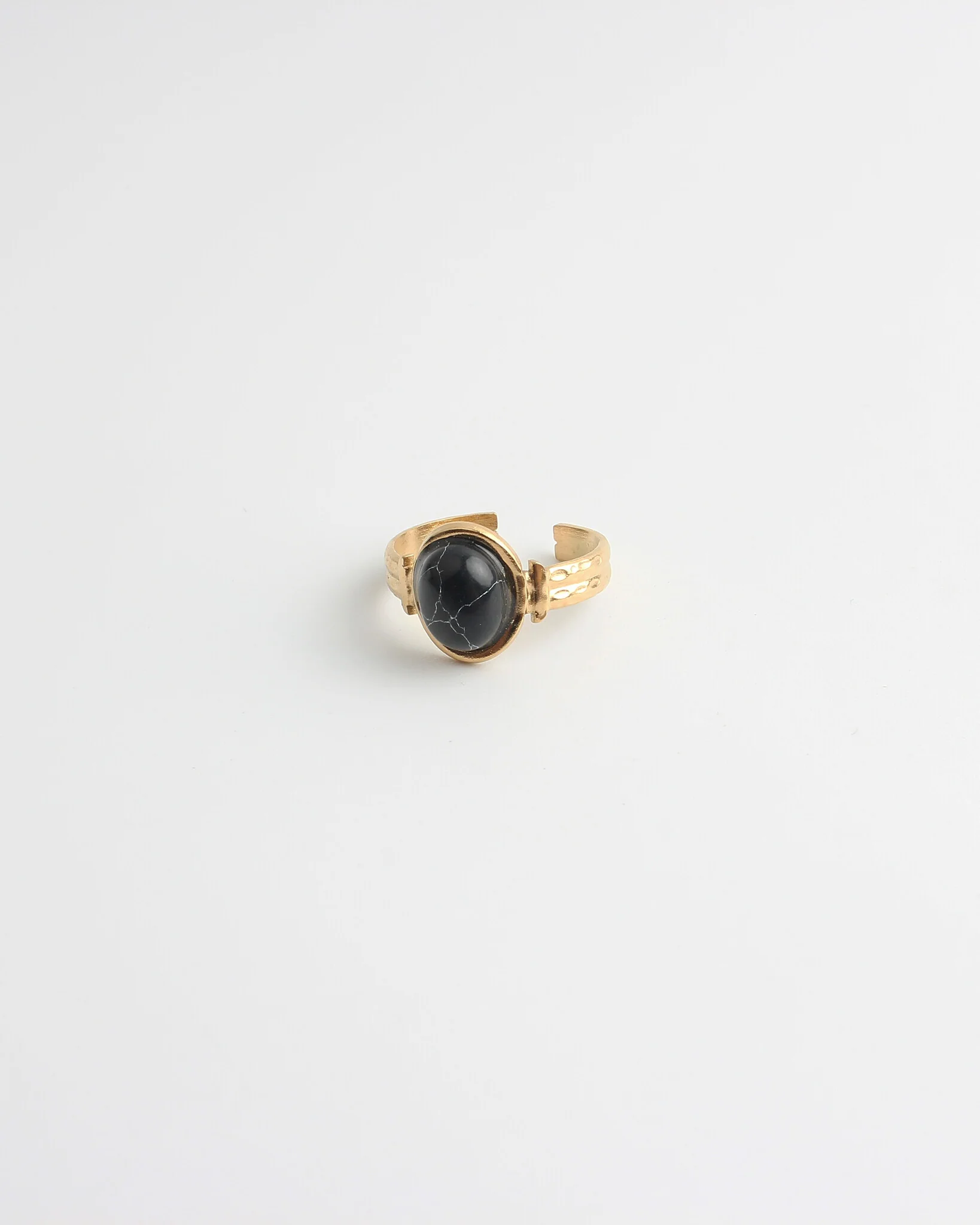 Megane - Ring - Natuursteen - Stainless Steel - Verstelbaar - Image 9