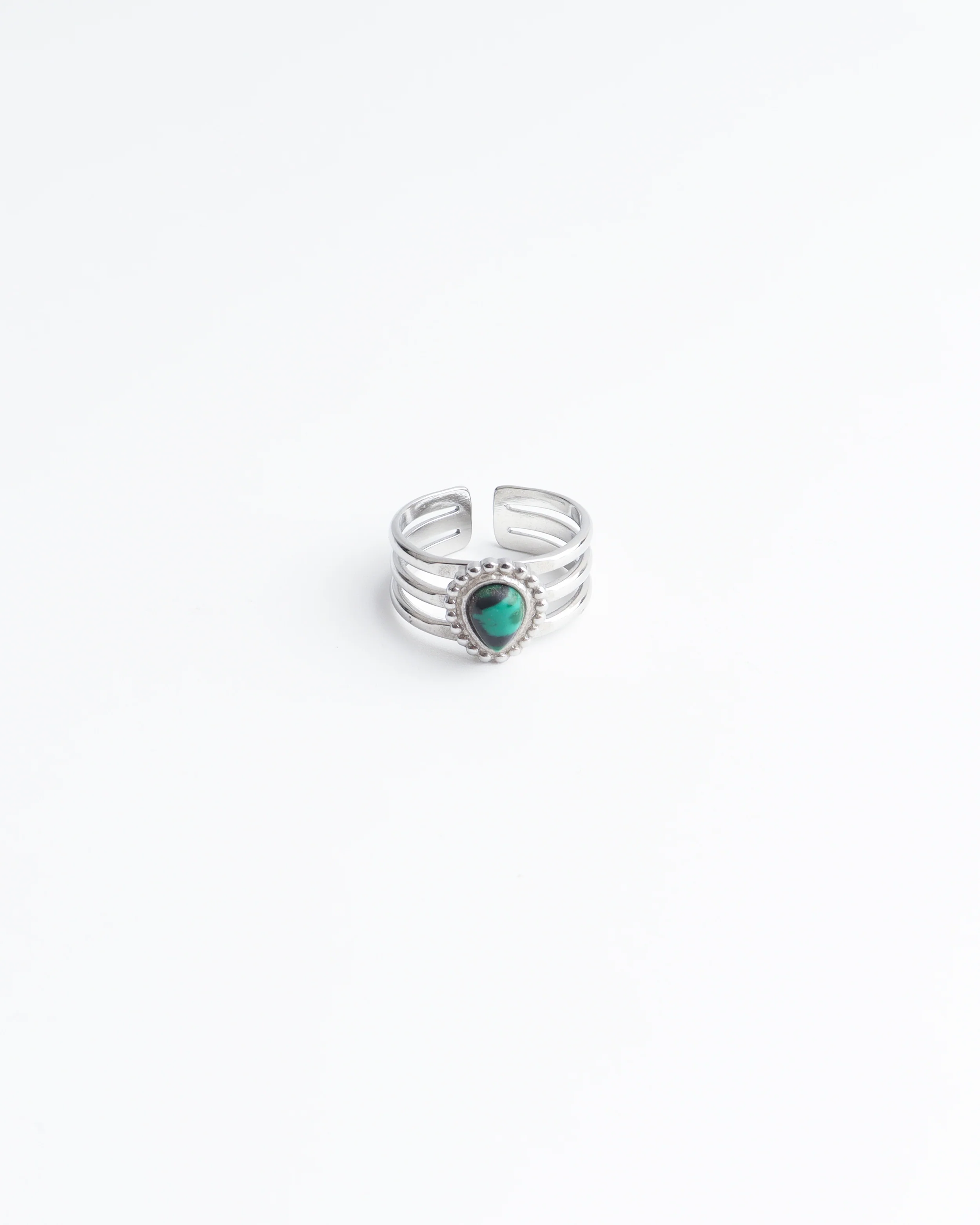 Menthe - Ring - Natuursteen - Stainless Steel - Verstelbaar - Image 11