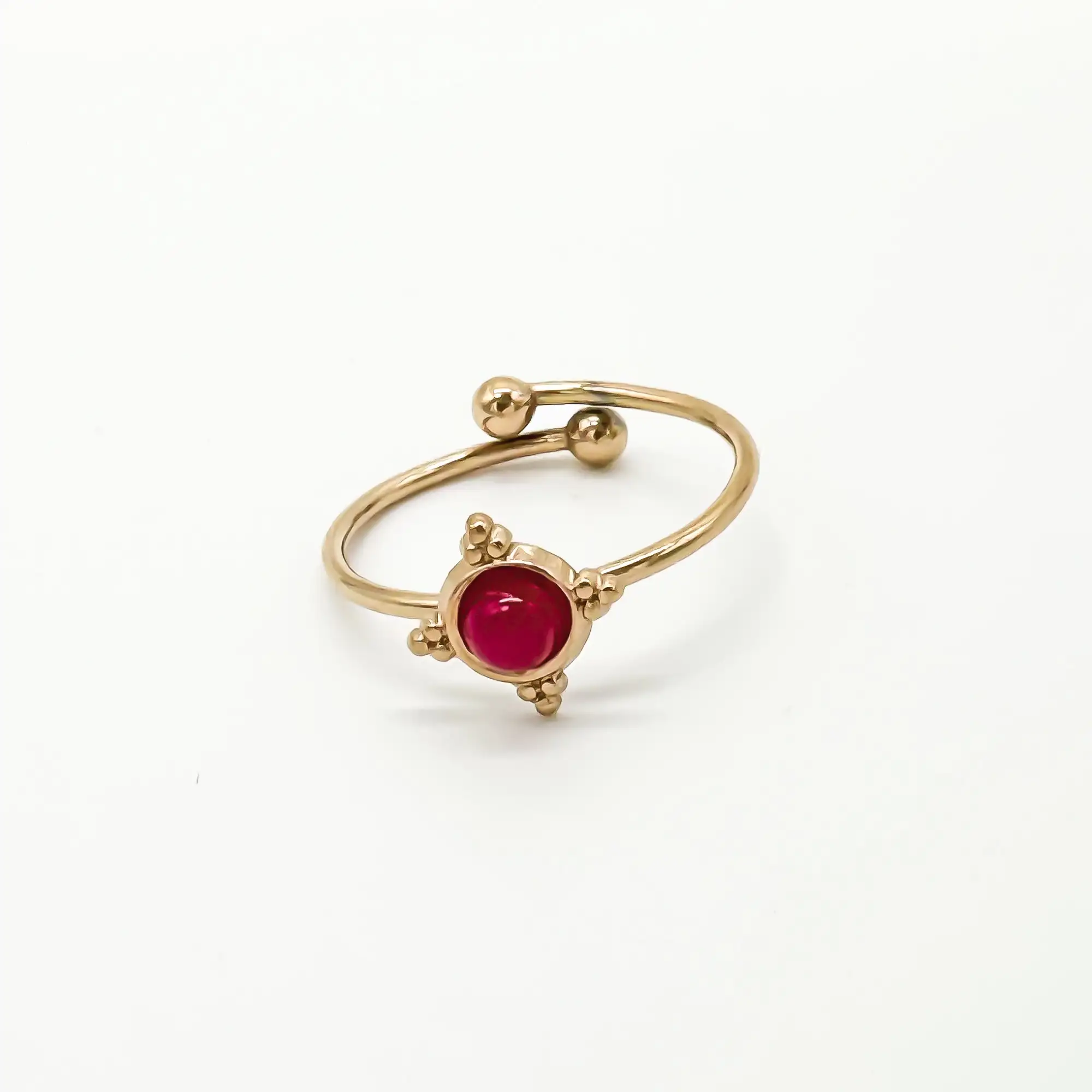 Minimalistic stone - Ring - Stainless Steel - Verstelbaar - Natuursteen - Image 10