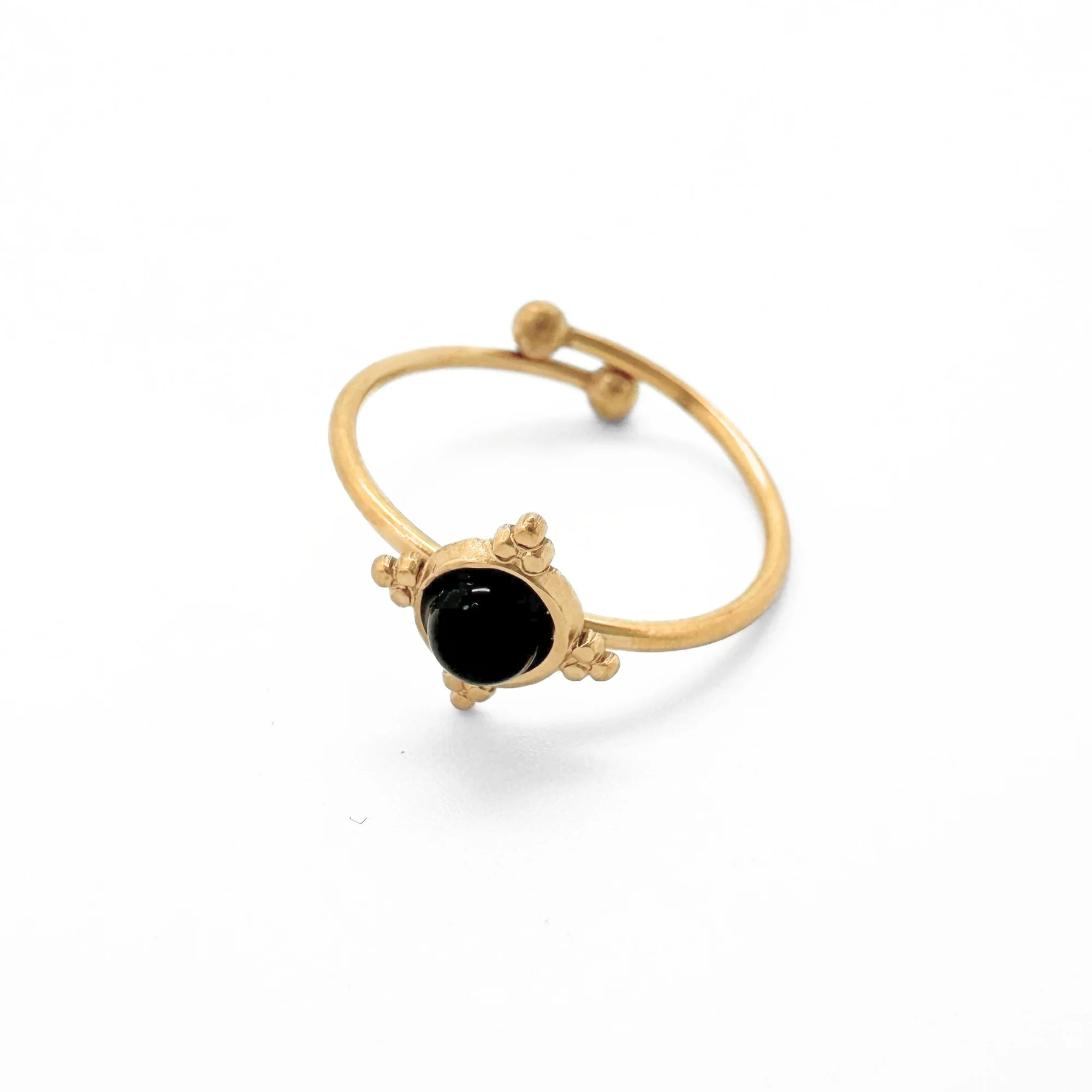 Minimalistic stone - Ring - Stainless Steel - Verstelbaar - Natuursteen - Image 3