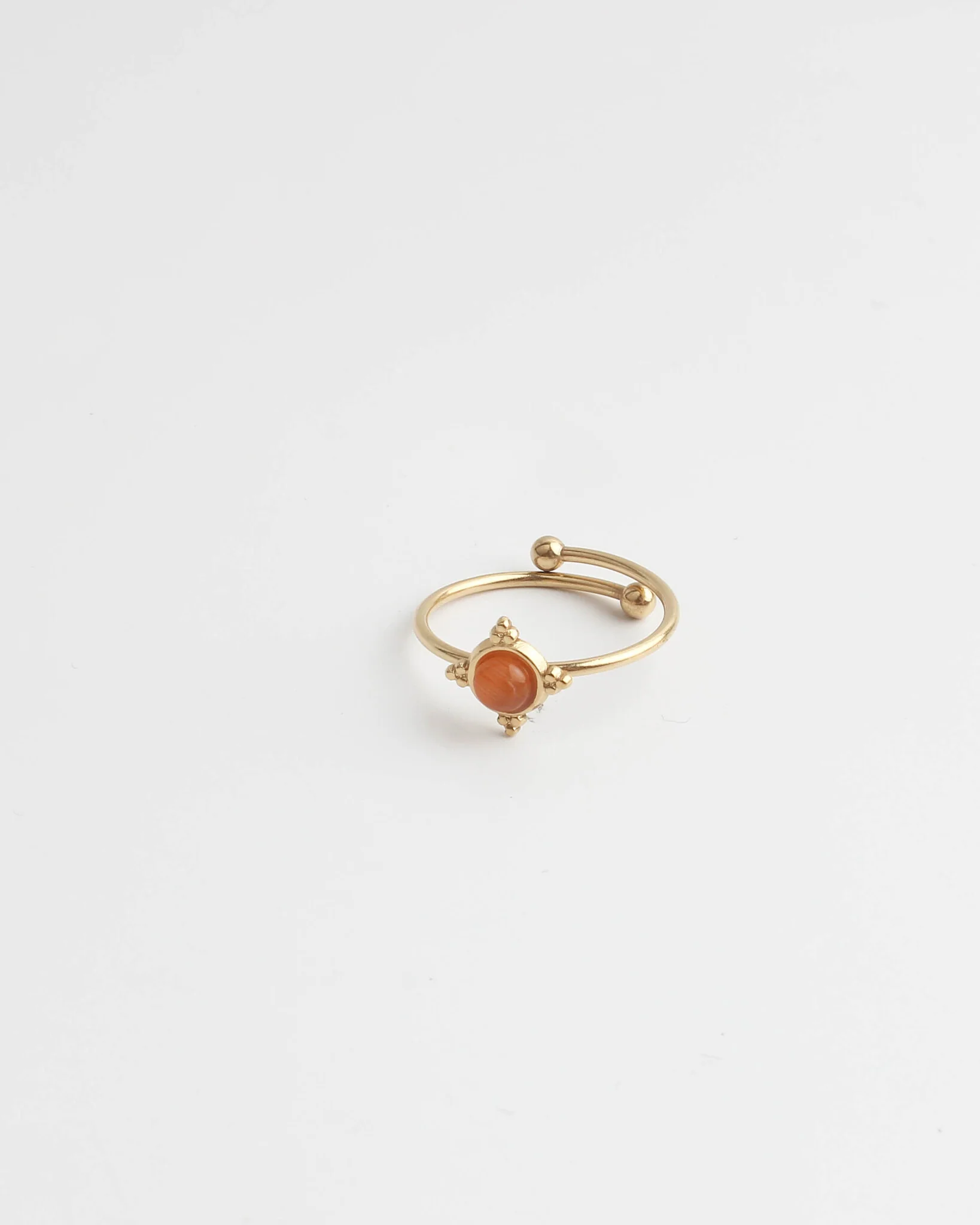 Minimalistic stone - Ring - Stainless Steel - Verstelbaar - Natuursteen - Image 9
