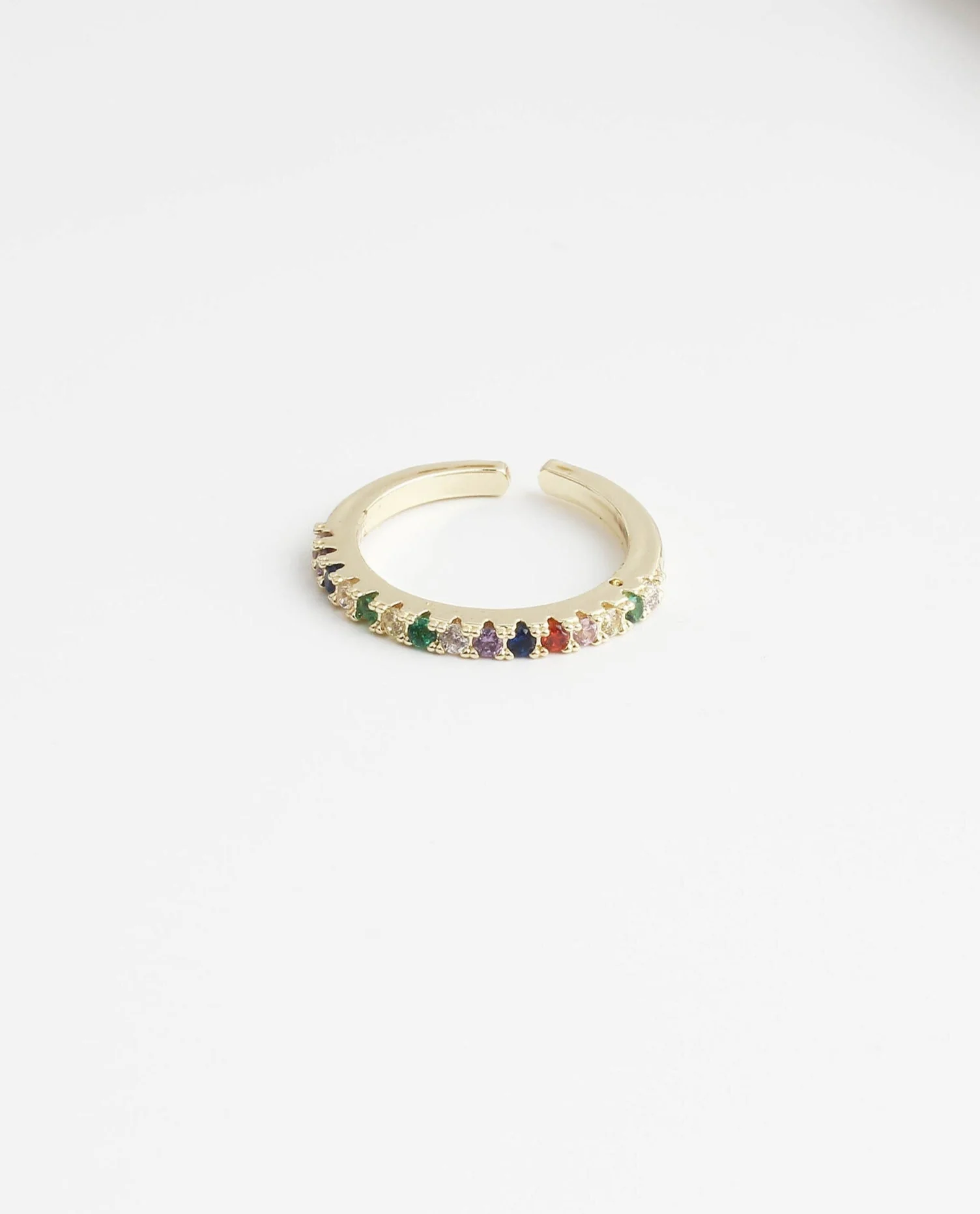Multicolor Strass - Ring - Stainless Steel - Verstelbaar