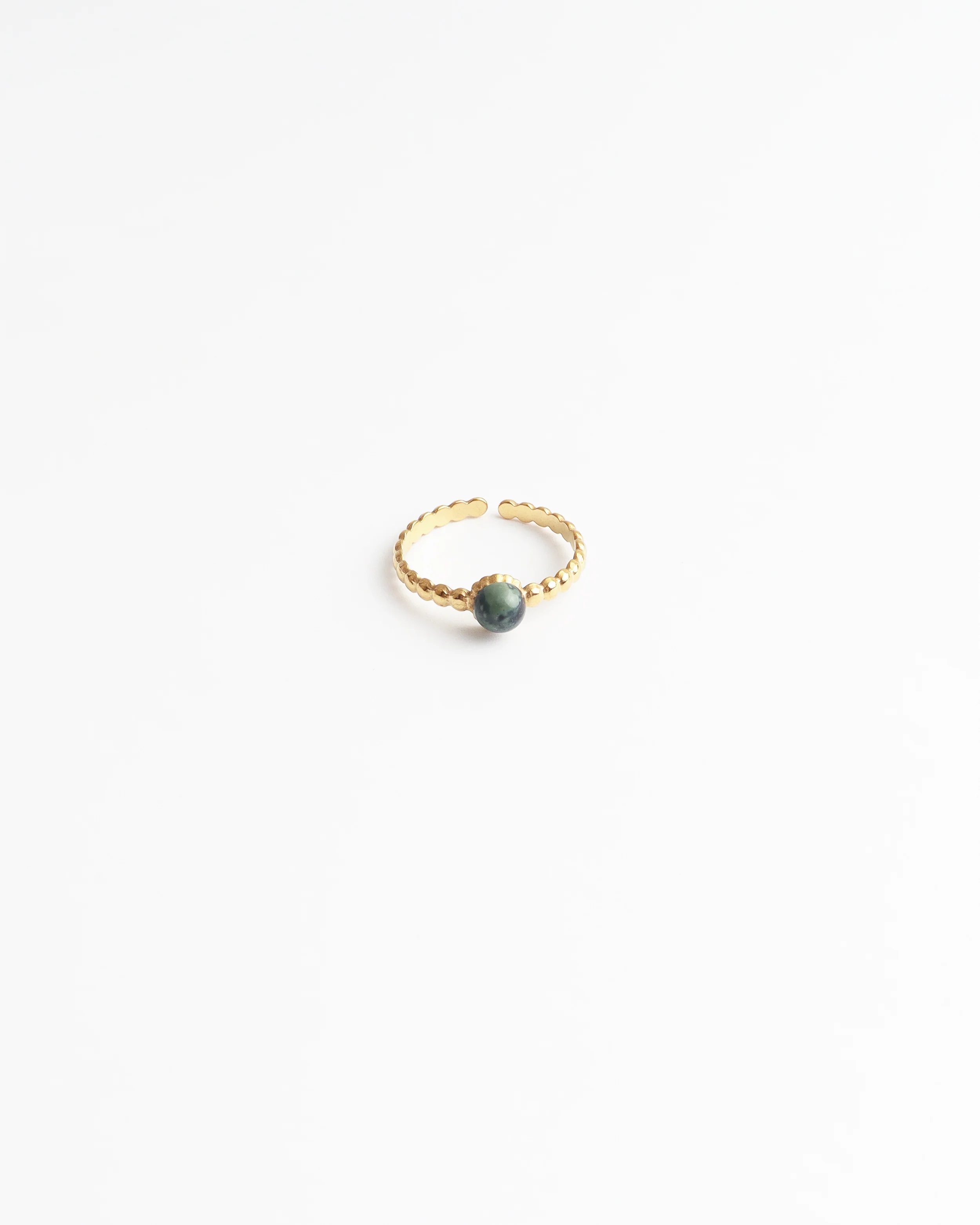 Nadine - Ring - Stainless Steel - Verstelbaar - Natuursteen