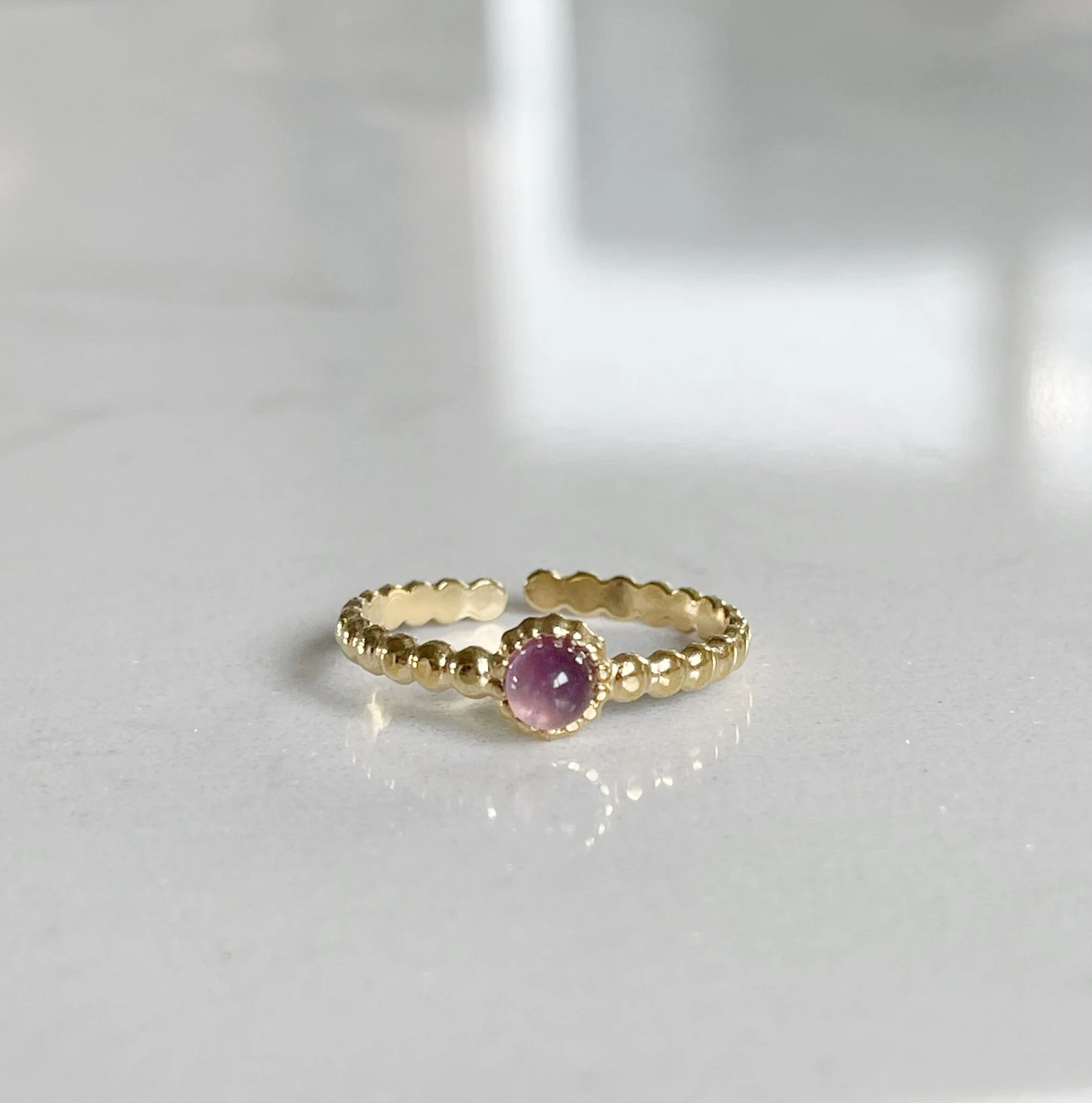 Nadine - Ring - Stainless Steel - Verstelbaar - Natuursteen - Image 8