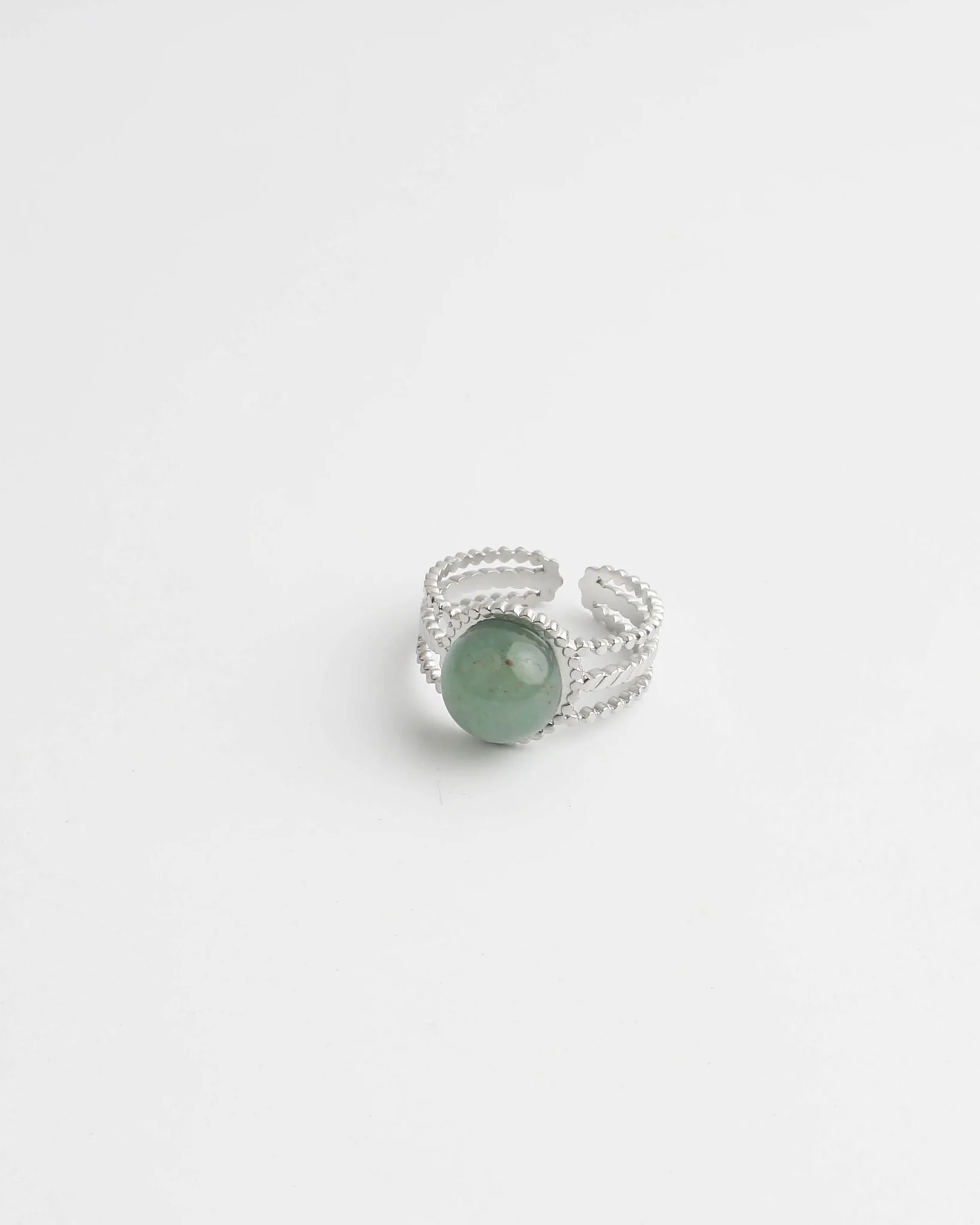Nikkie - Ring - Natuursteen - Stainless Steel - Verstelbaar - Image 11