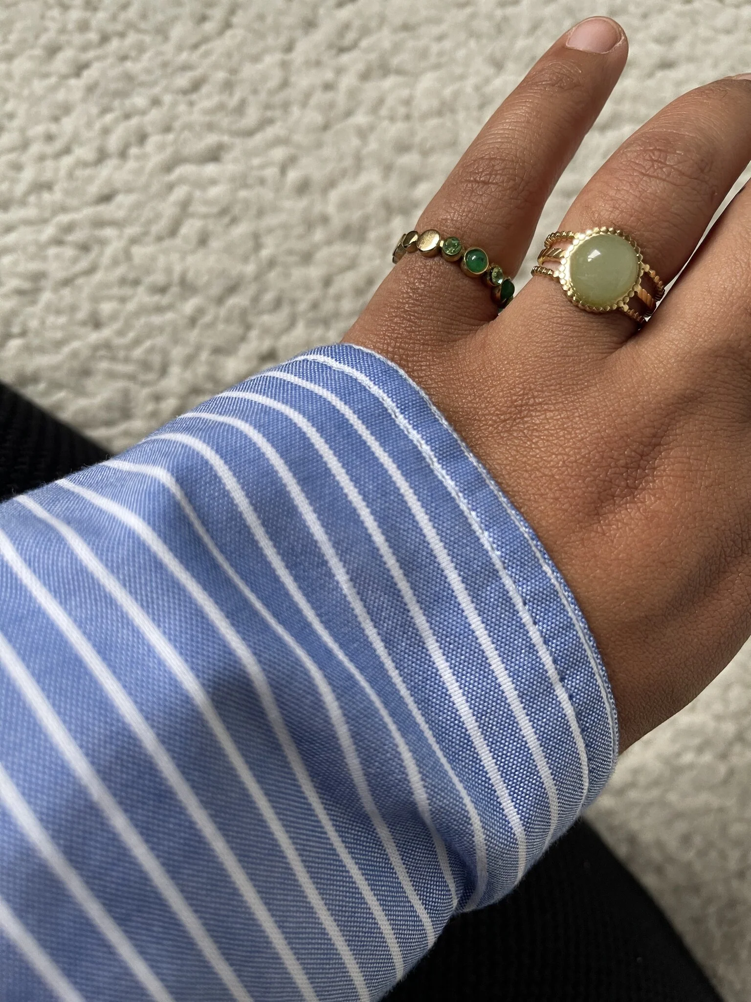 Nikkie - Ring - Natuursteen - Stainless Steel - Verstelbaar - Image 7
