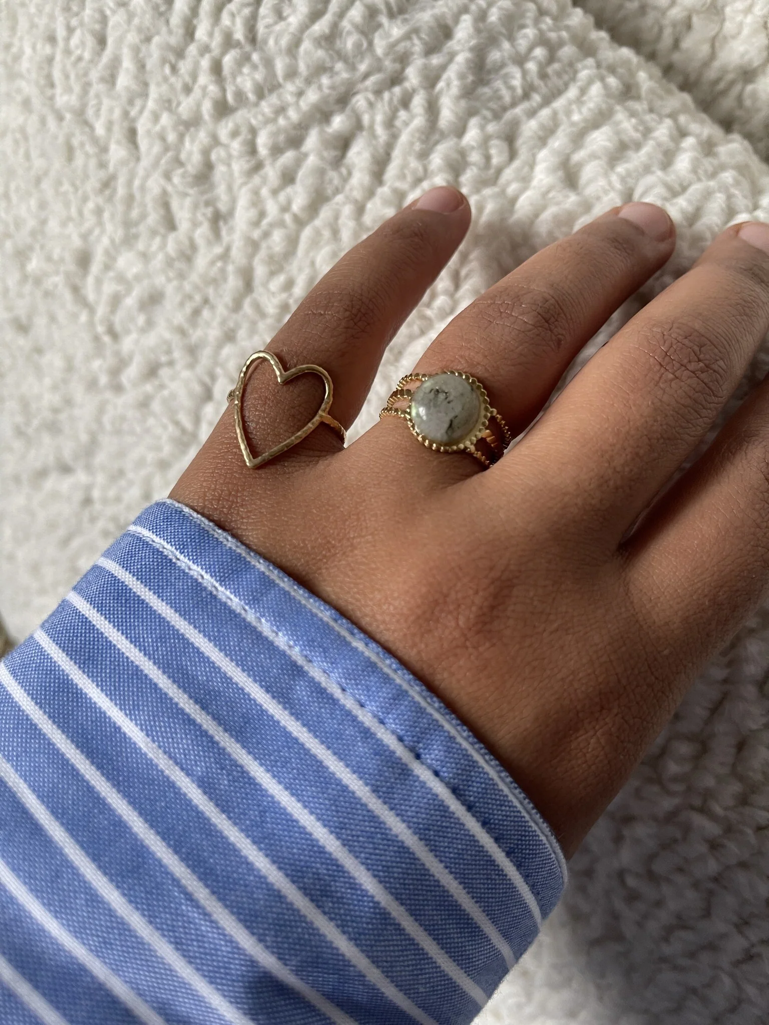 Nikkie - Ring - Natuursteen - Stainless Steel - Verstelbaar - Image 9